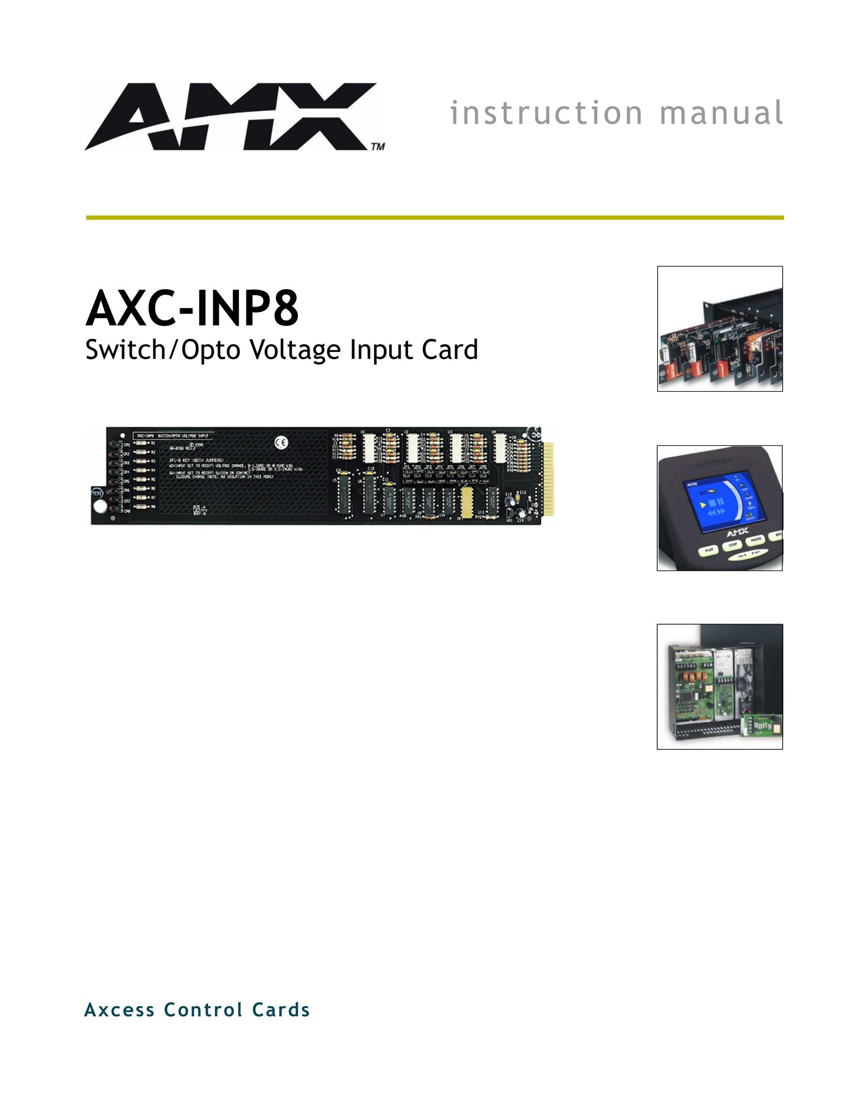 AMX AXC-INP8 Network Card User Manual