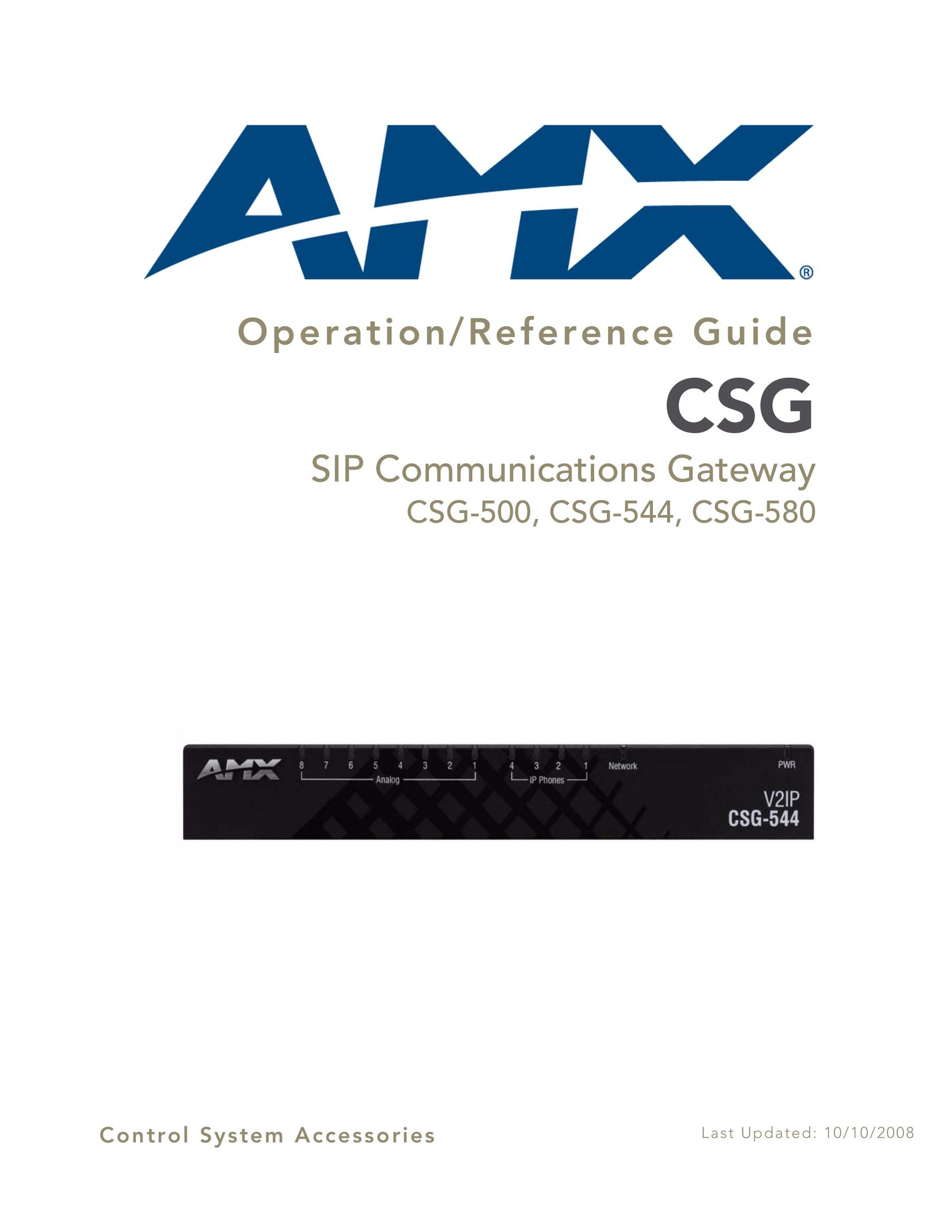 AMX CSG-500 Network Card User Manual