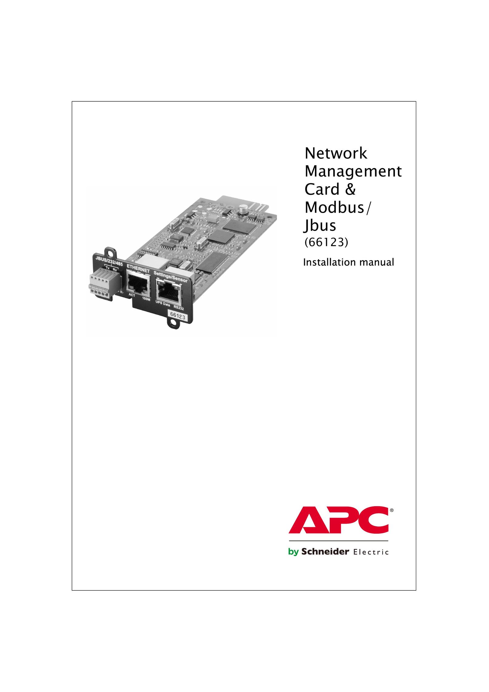 APC 66123 Network Card User Manual
