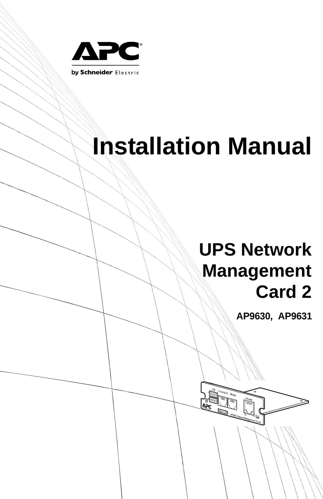 APC AP9630 Network Card User Manual