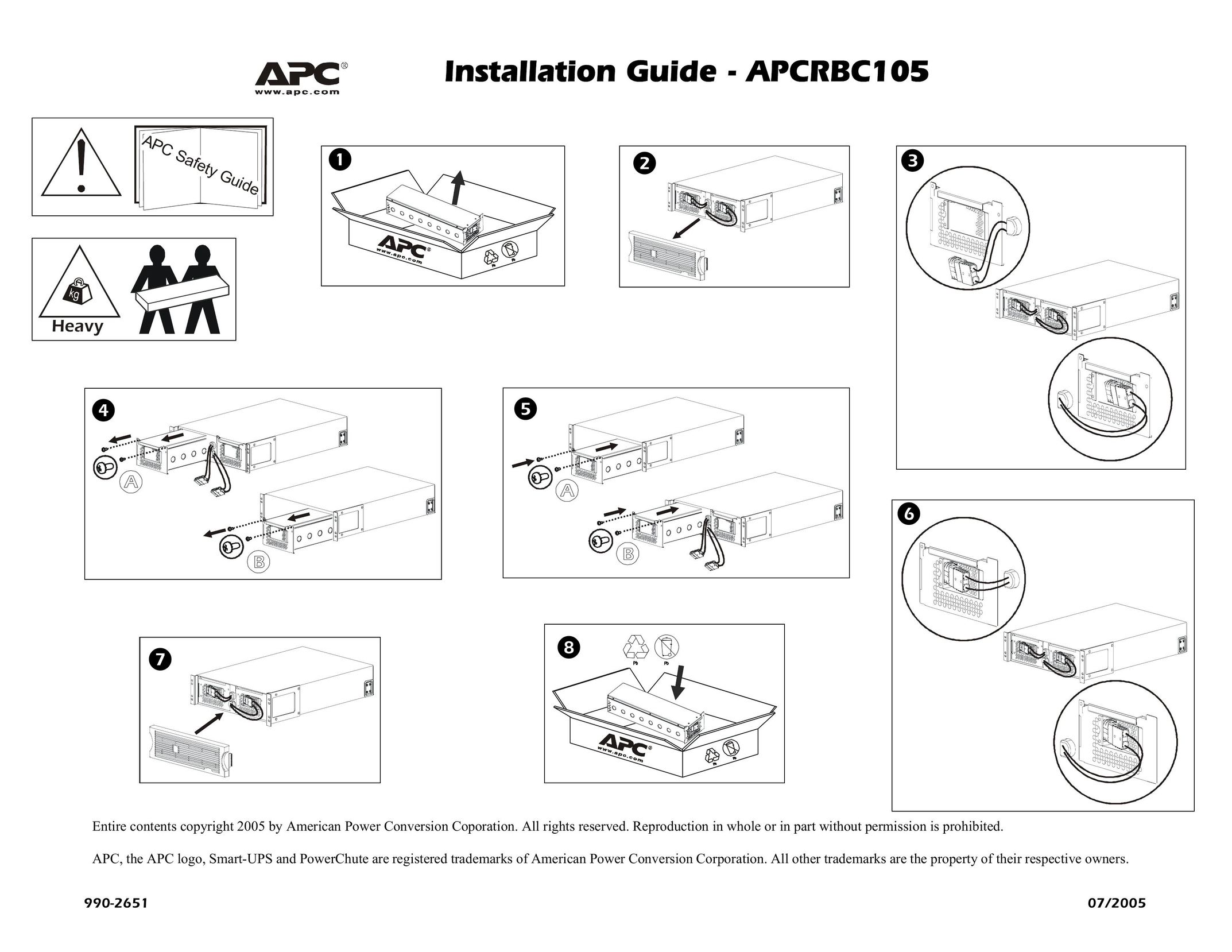 APC RBC105 Network Card User Manual