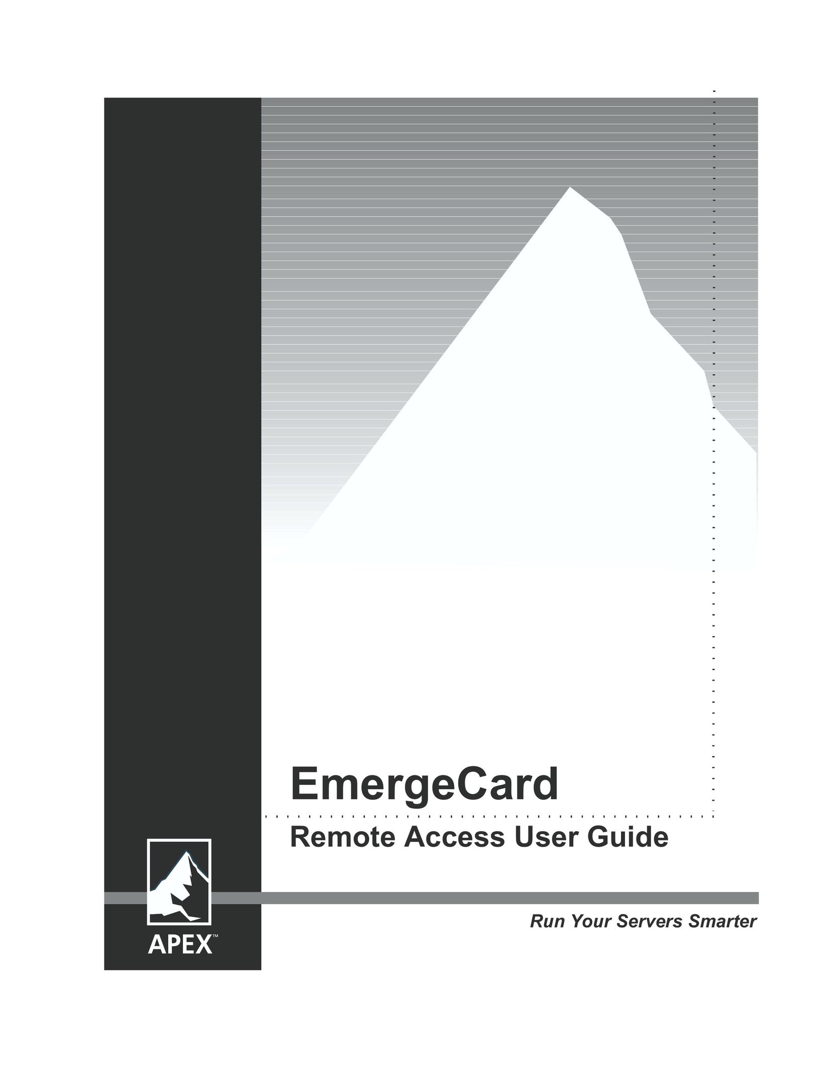 Apex Digital Apex EmergeCard Remote Access Network Card User Manual