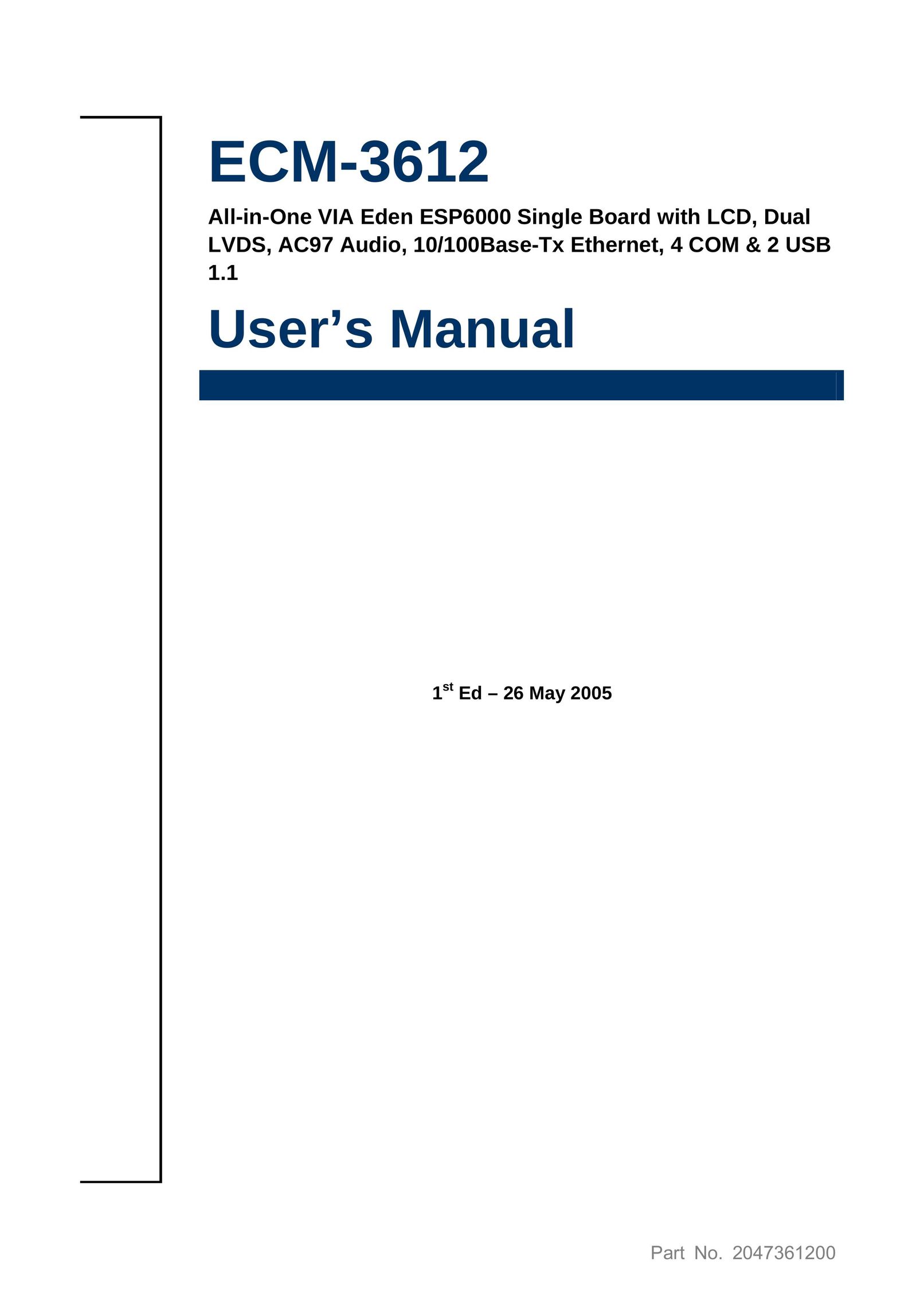 Apollo ESP6000 Network Card User Manual