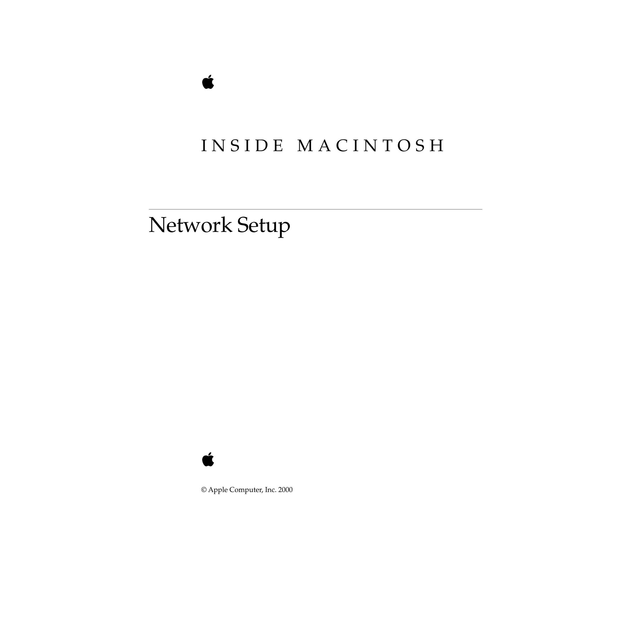Apple Network Setup Network Card User Manual