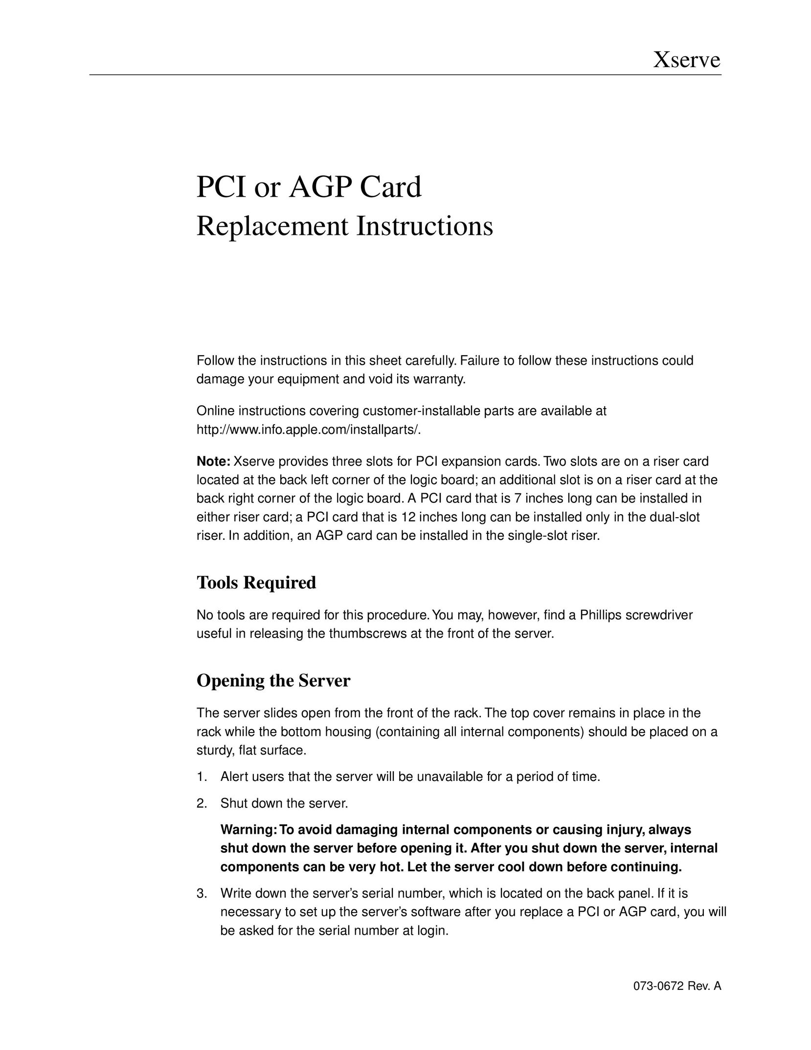 Apple PCI or AGP Card Network Card User Manual