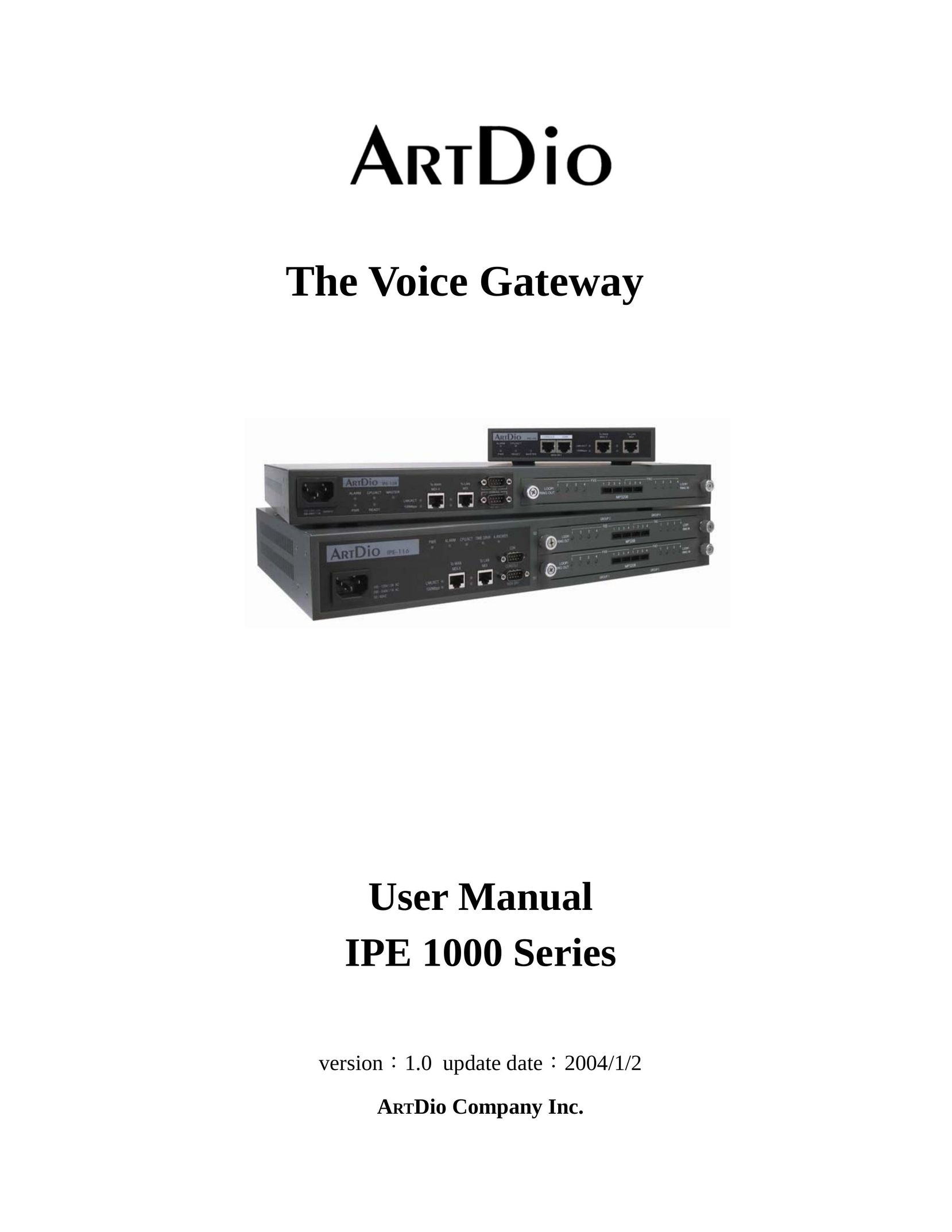 ArtDio IPE 1000 Network Card User Manual
