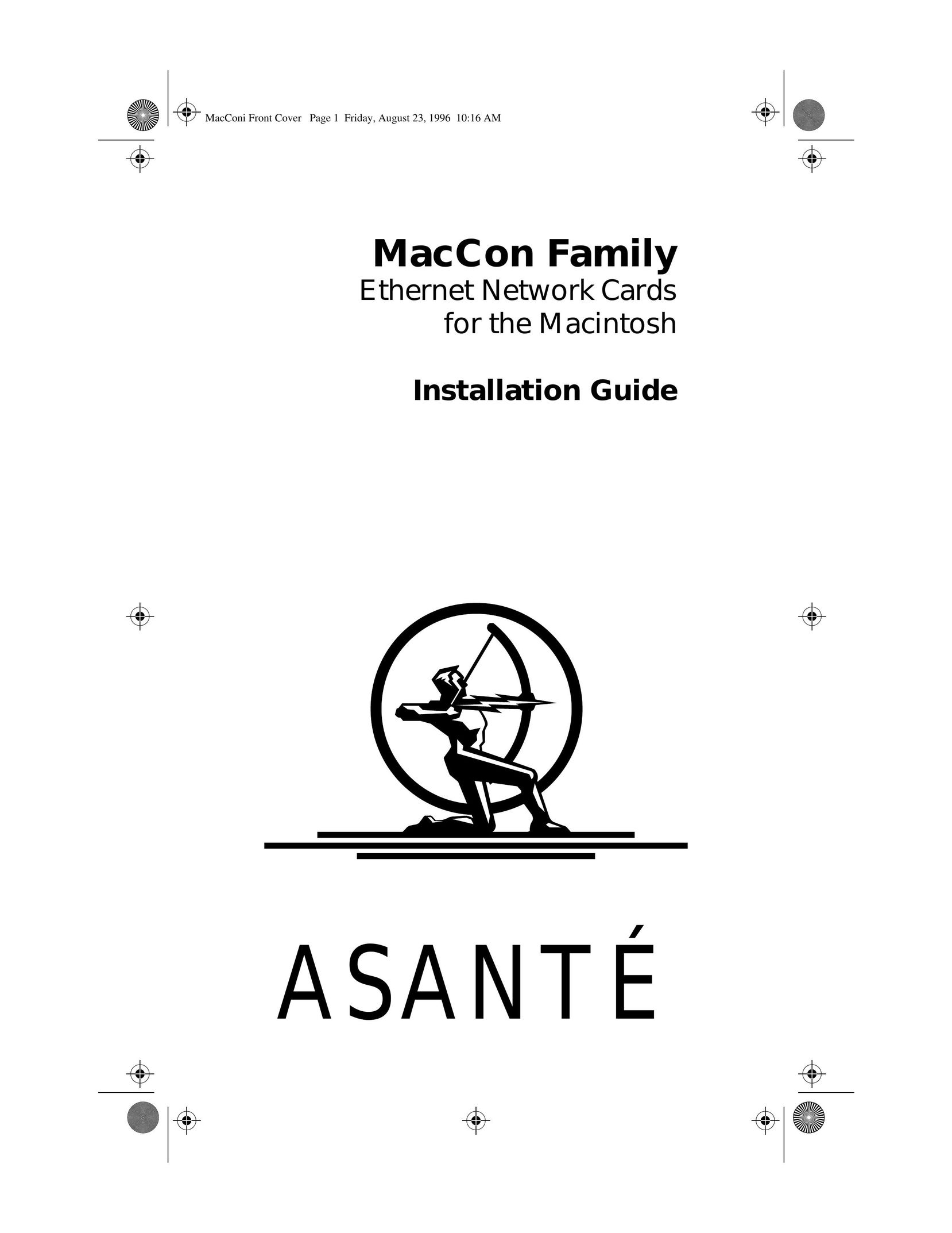 Asante Technologies ASANTE MacCon Family Ethernet Network Cards for the Macintosh Network Card User Manual