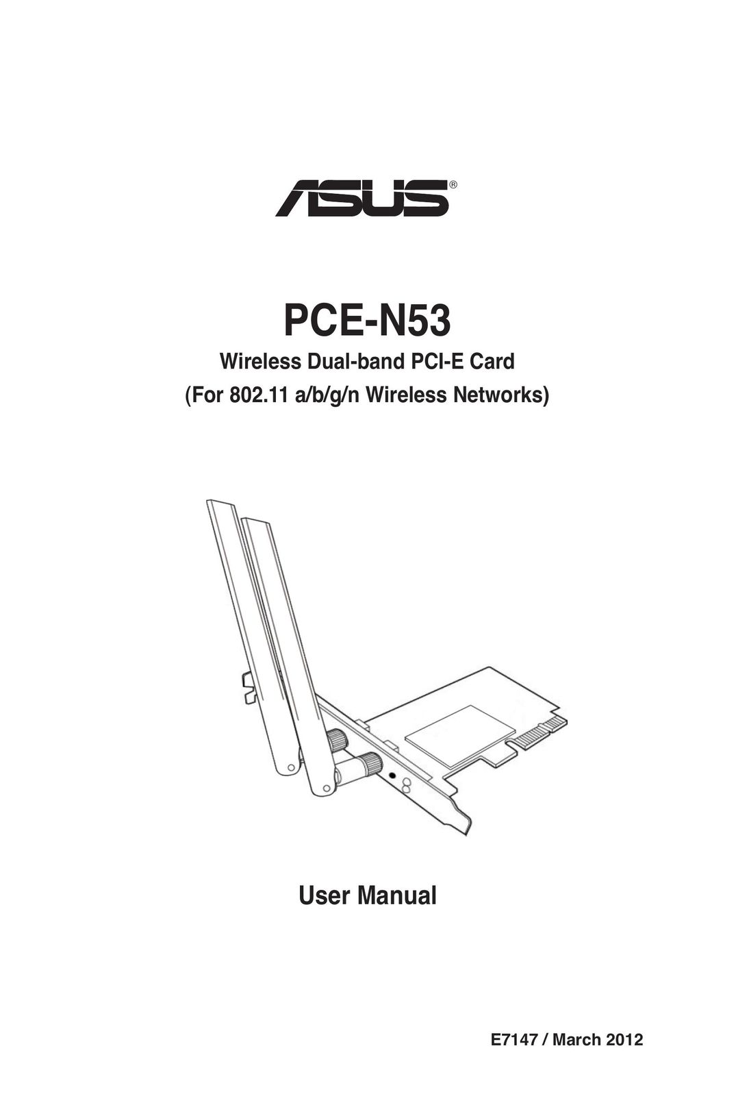 Asus PCE-N53 Network Card User Manual