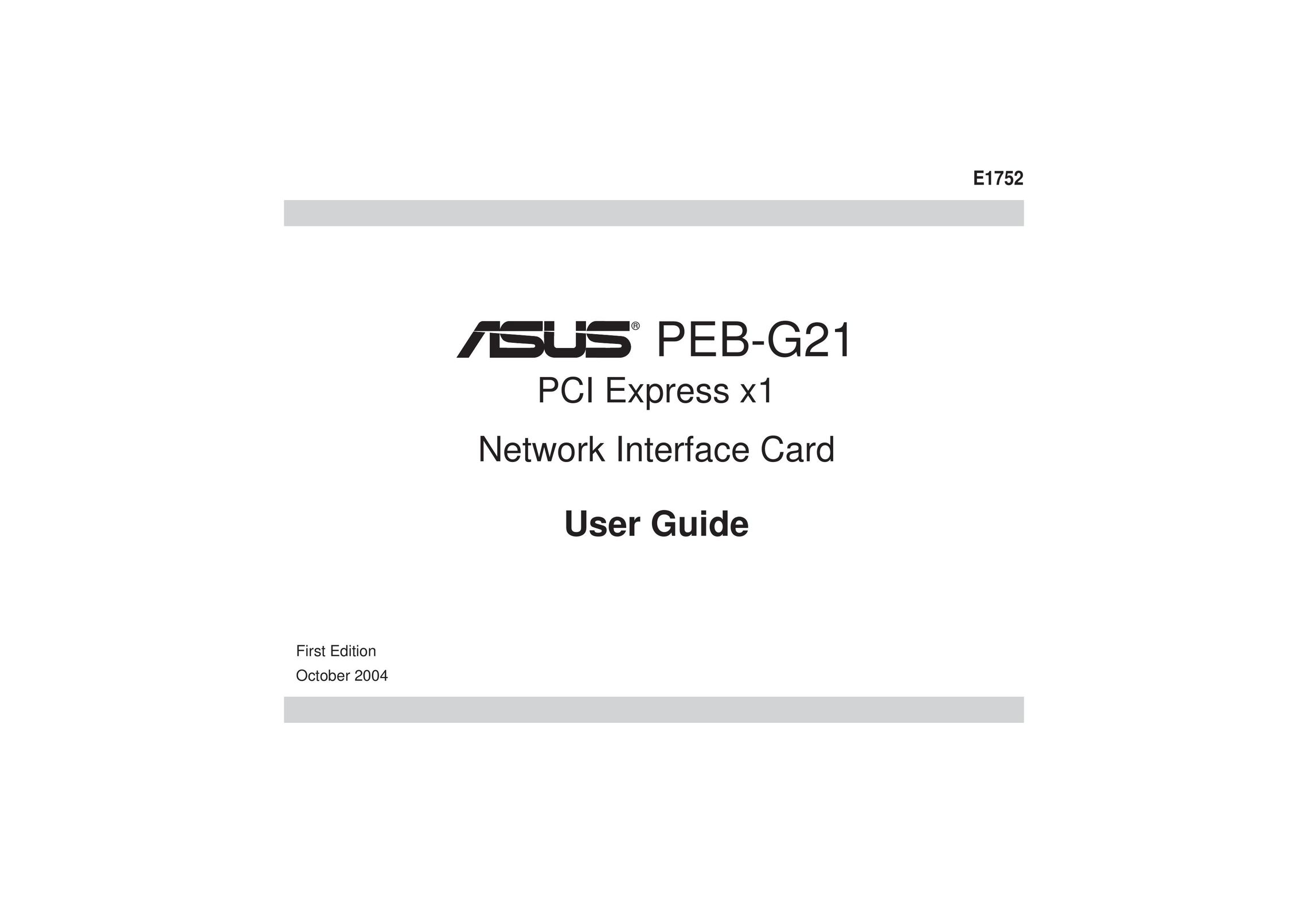 Asus PEB-G21 Network Card User Manual