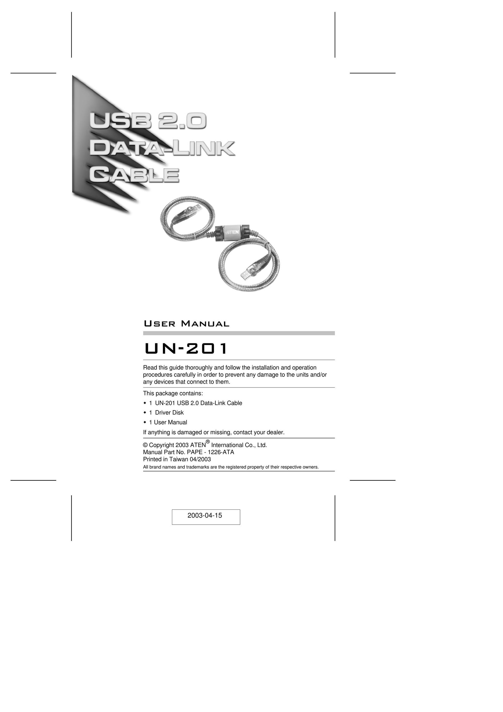 ATEN Technology UN-201 Network Card User Manual