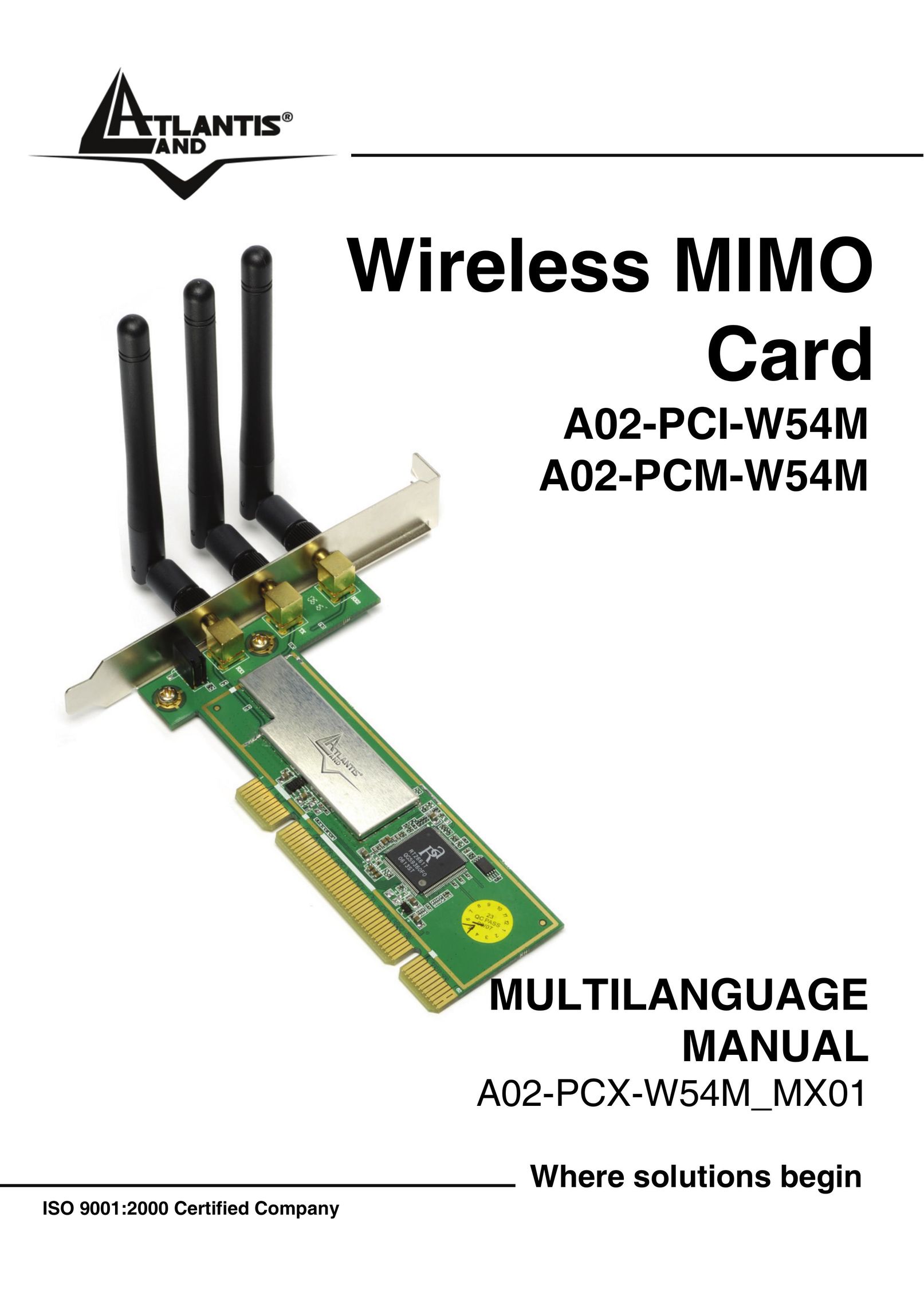 Atlantis Land A02-PCM-W54M Network Card User Manual