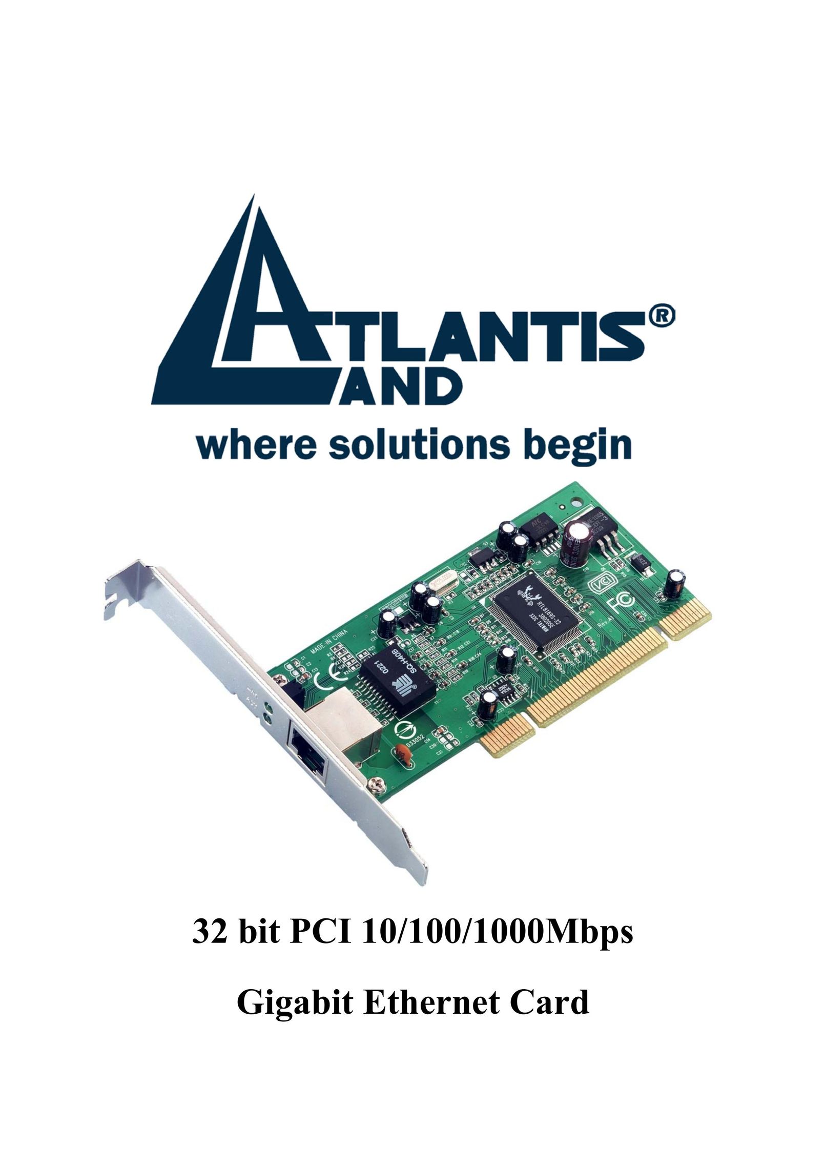 Atlantis Land Gigabit Ethernet Card Network Card User Manual
