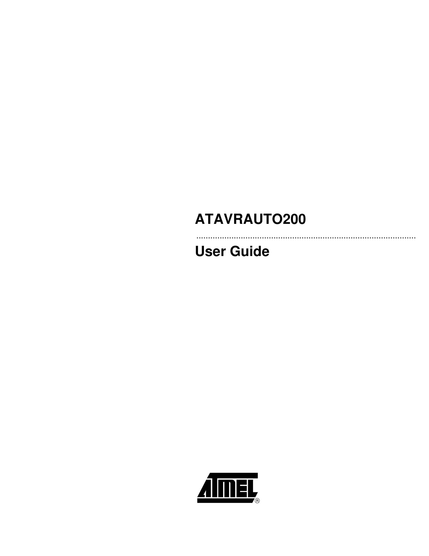 Atmel ATAVRAUTO200 Network Card User Manual