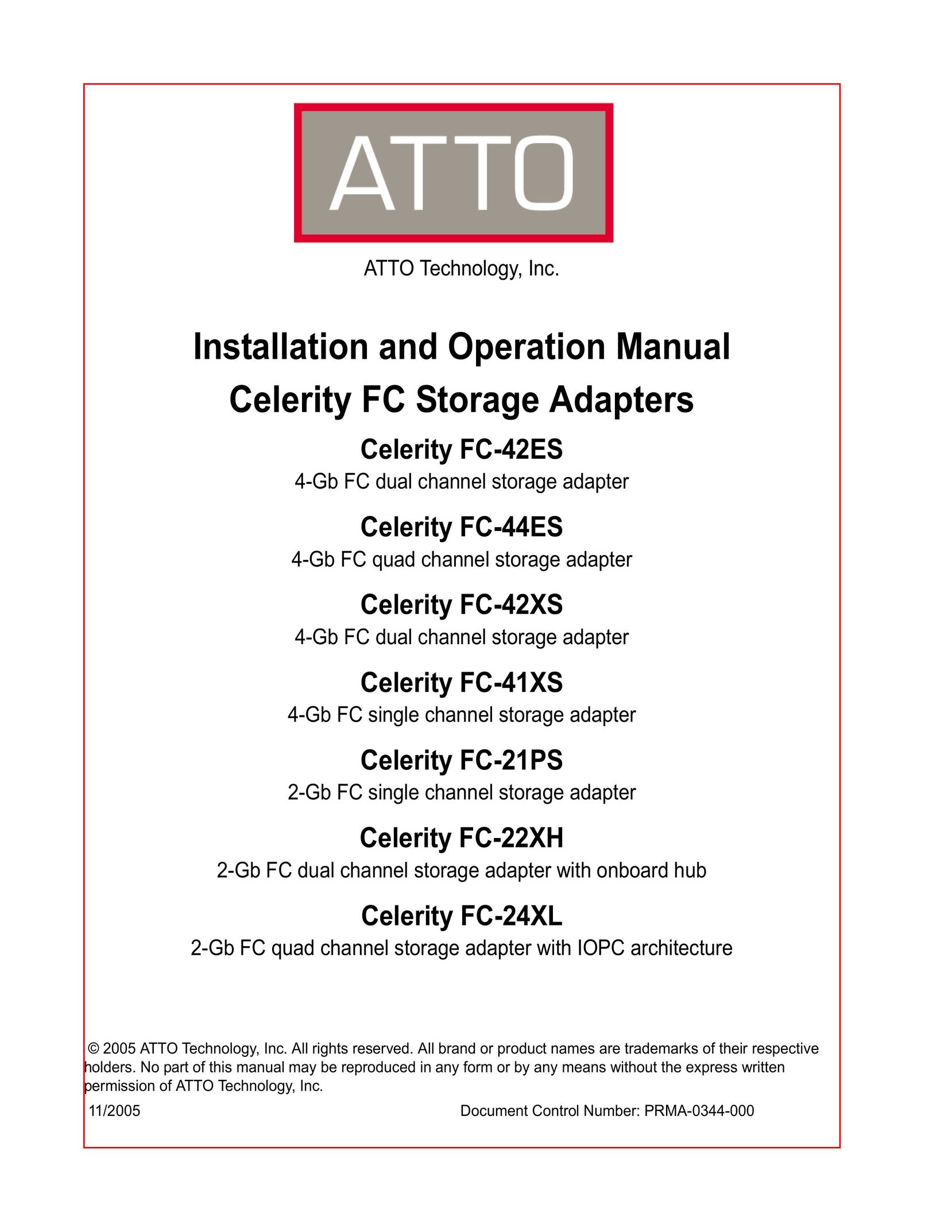 ATTO Technology FC-41XS Network Card User Manual