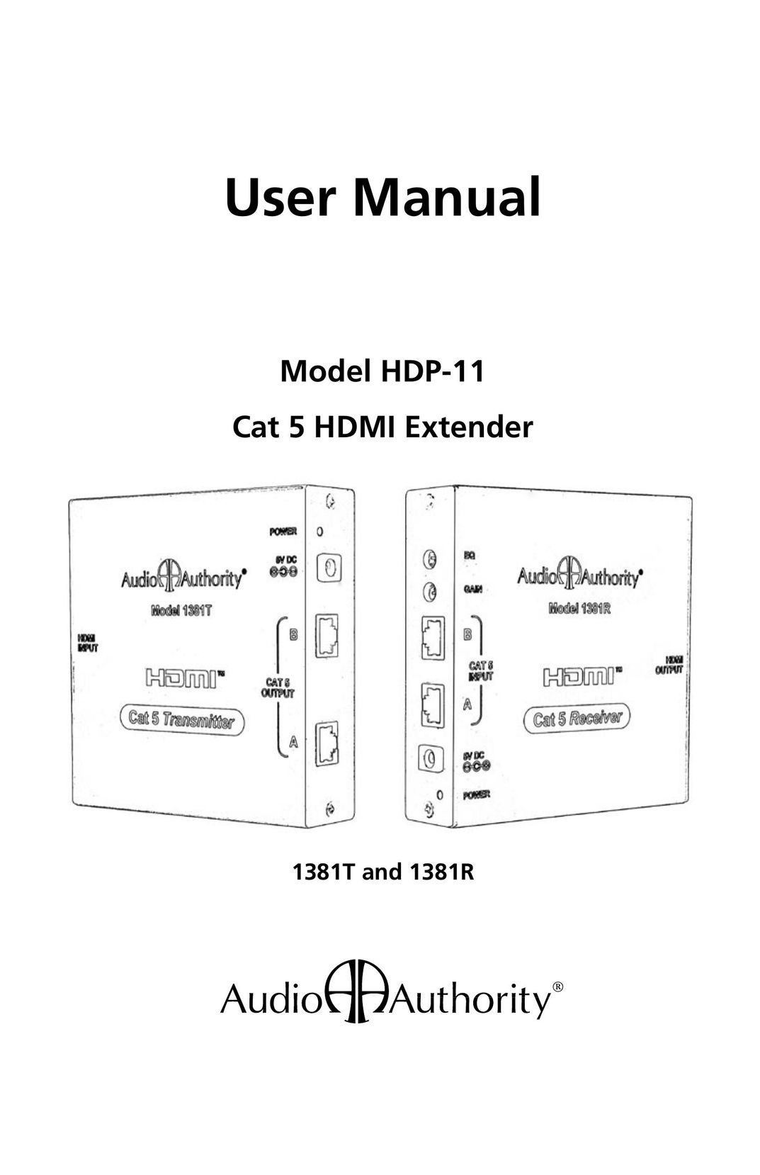 Audio Authority HDP-11 Network Card User Manual
