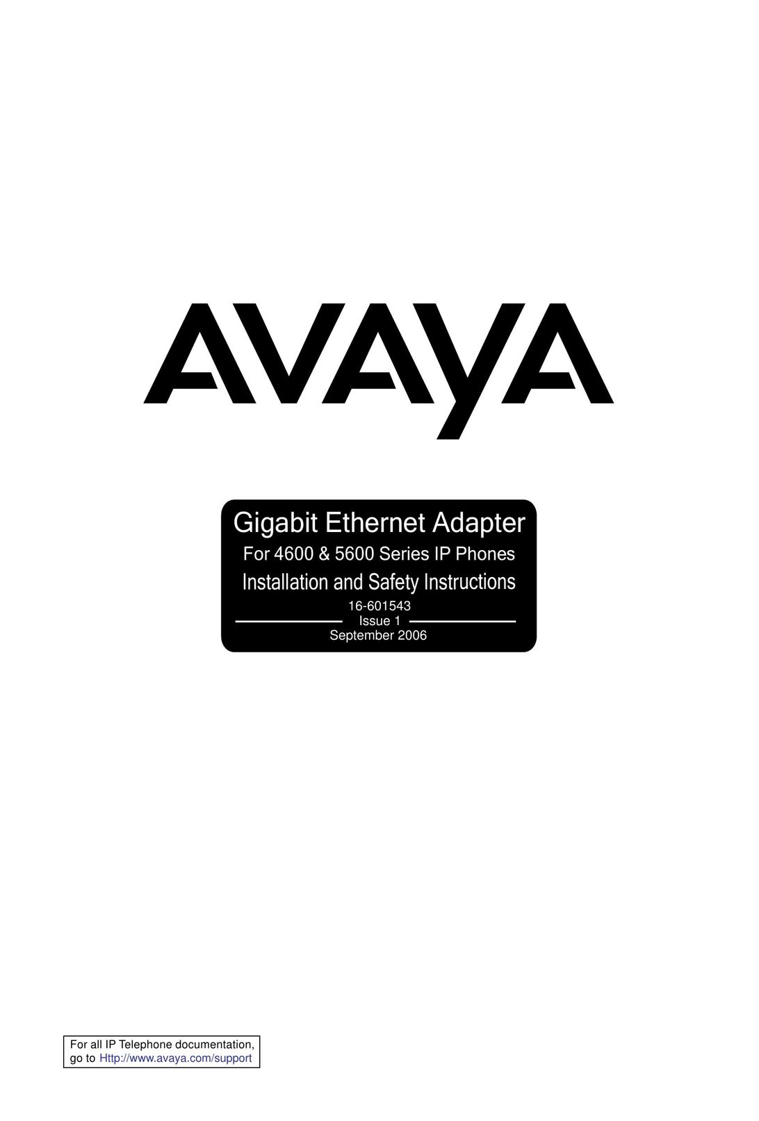 Avaya 5600 Series Network Card User Manual