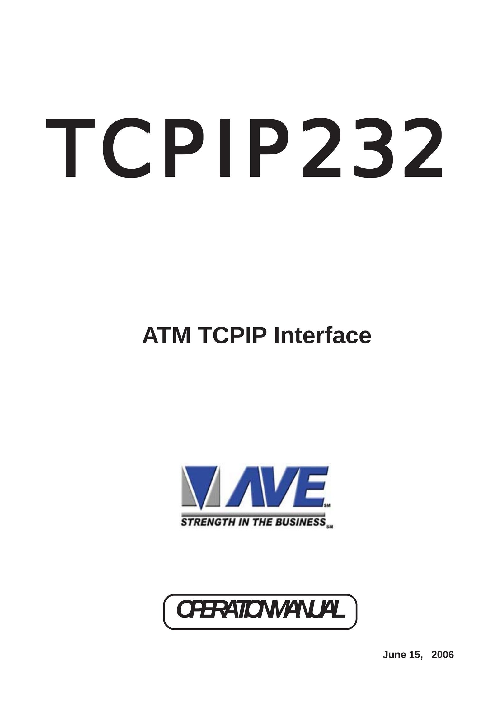 AVE TCPIP232 Network Card User Manual