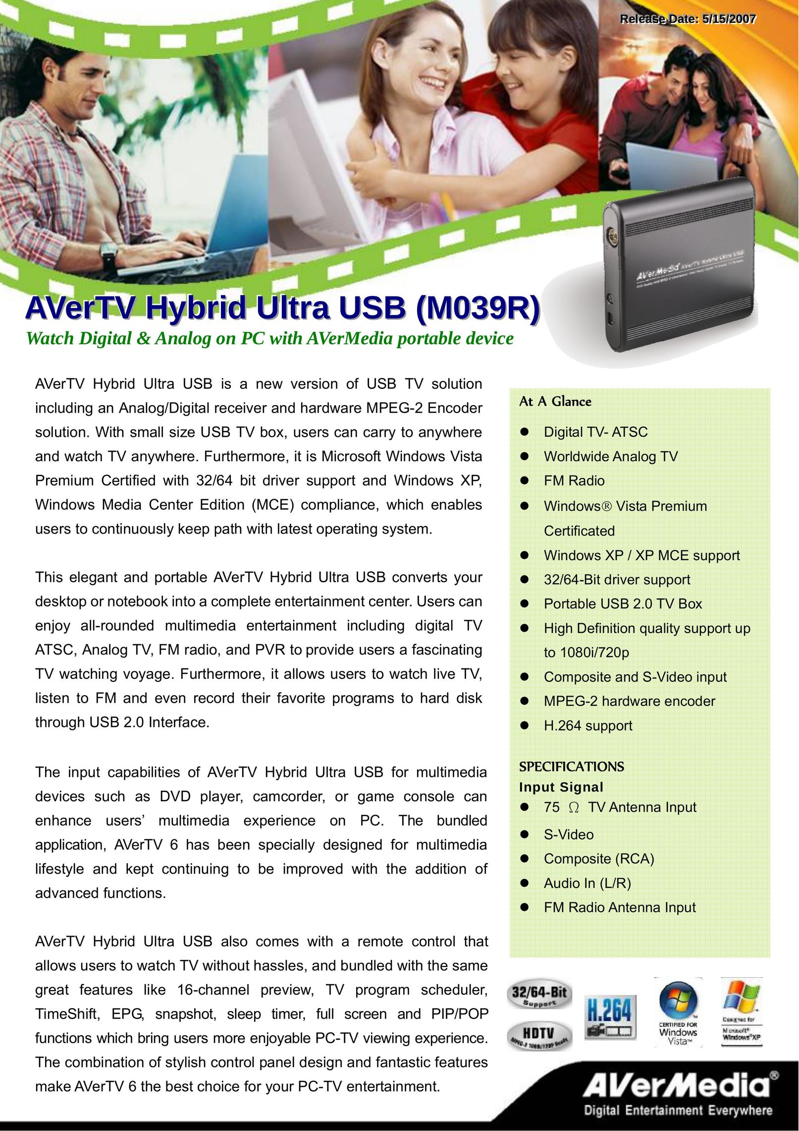 AVerMedia Technologies M039R Network Card User Manual