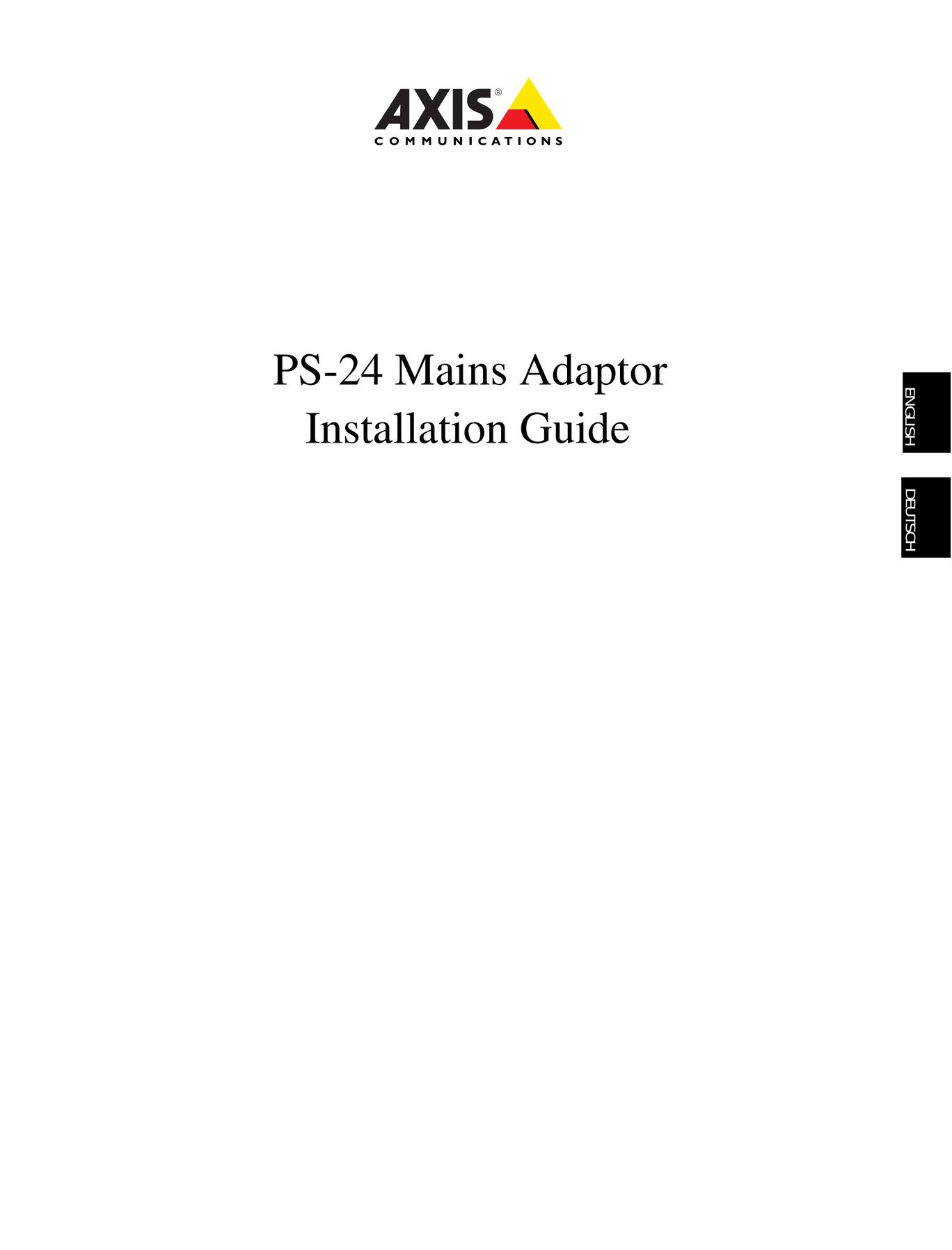 Axis Communications PS-24 Network Card User Manual