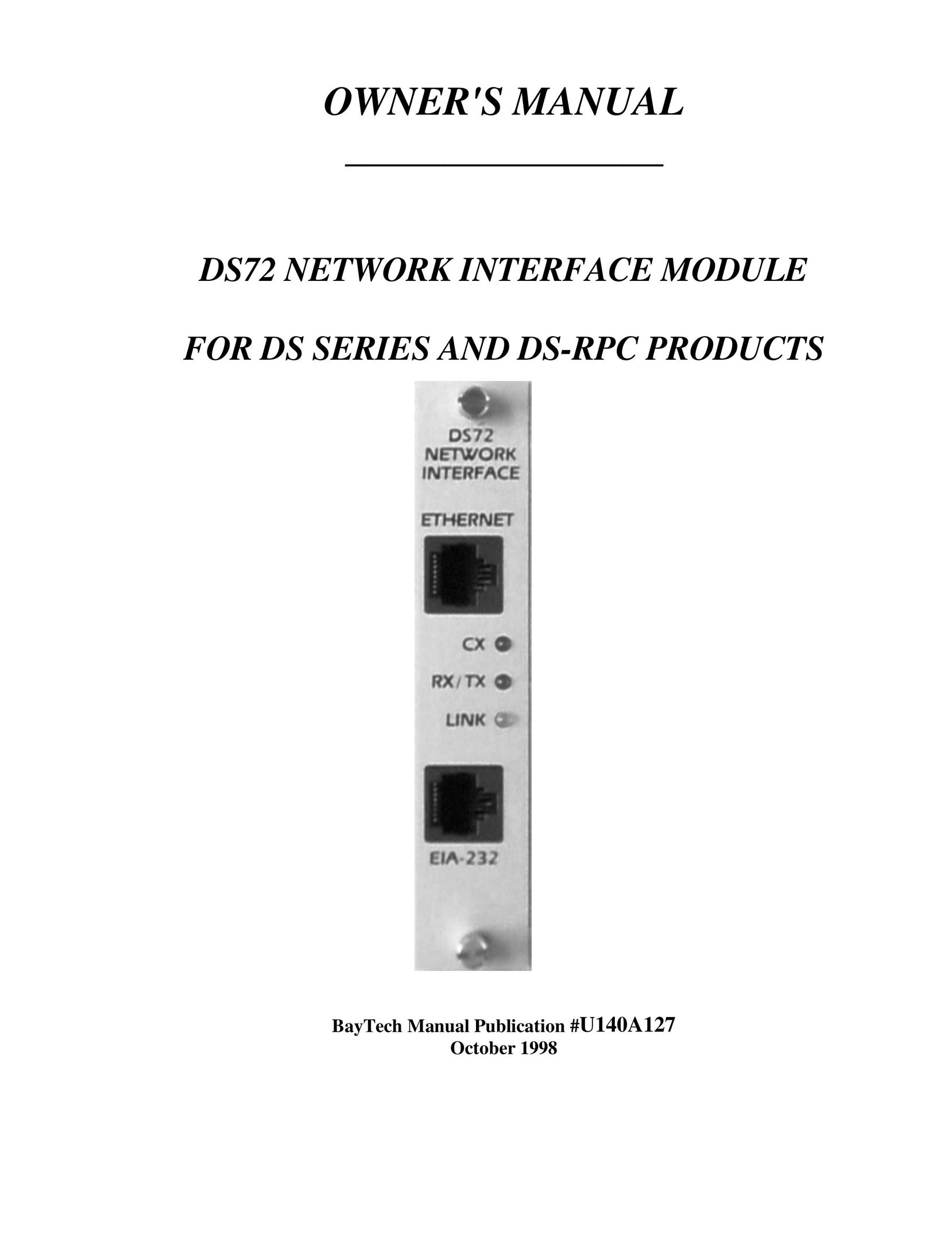 Bay Technical Associates DS72 Network Card User Manual
