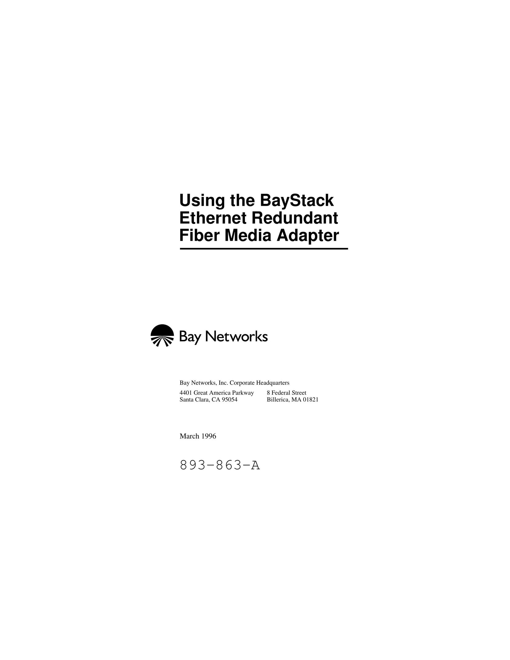 Bay Technical Associates Fiber Media Adapter Network Card User Manual