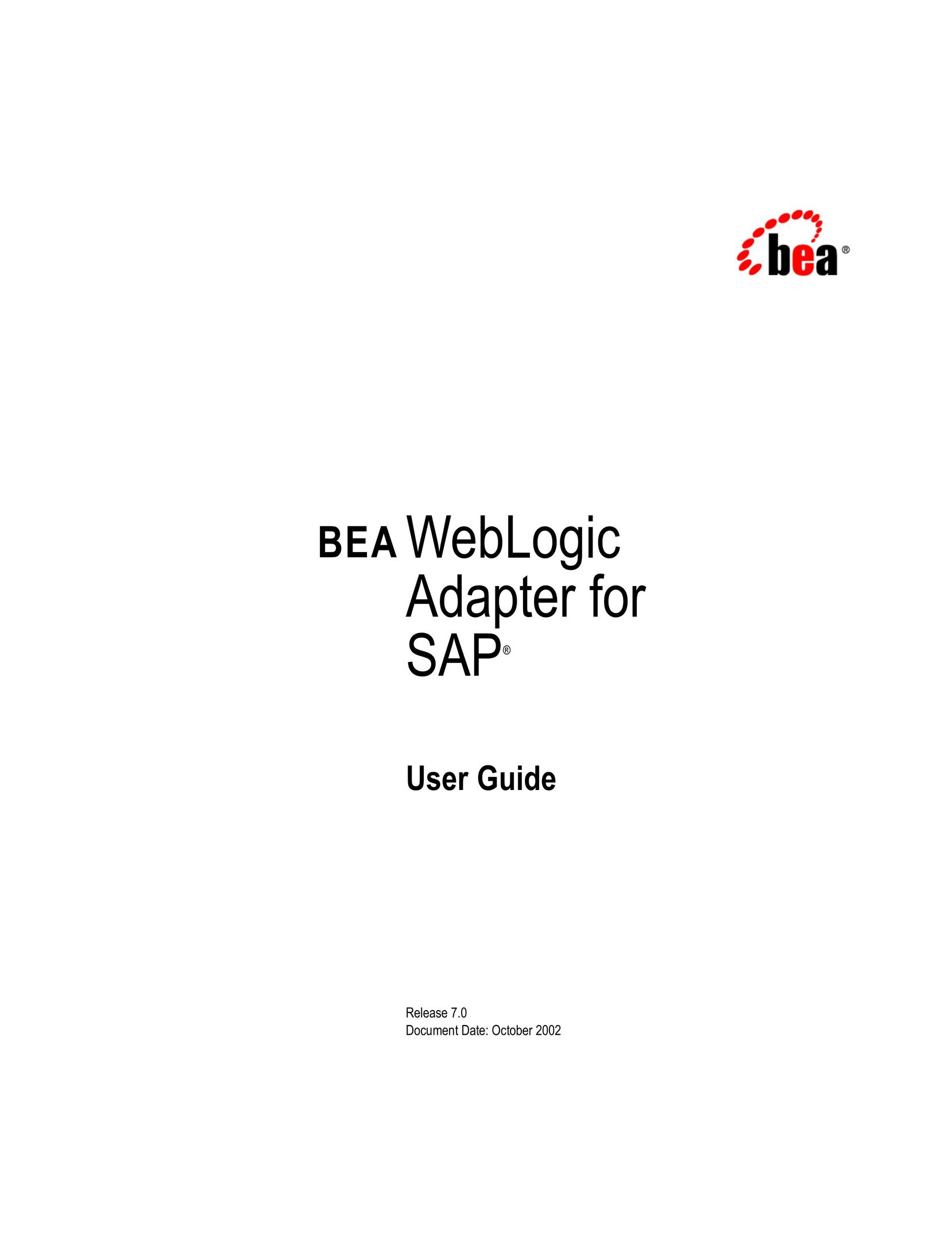 BEA WebLogic Adapter for SAP Network Card User Manual