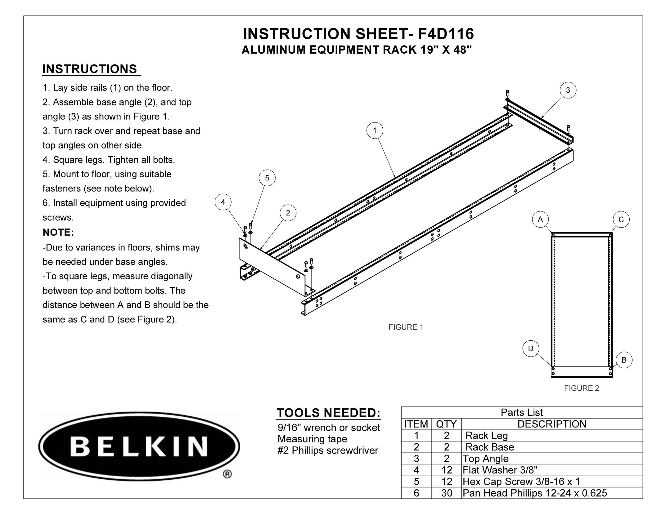 Belkin F4D116 Network Card User Manual