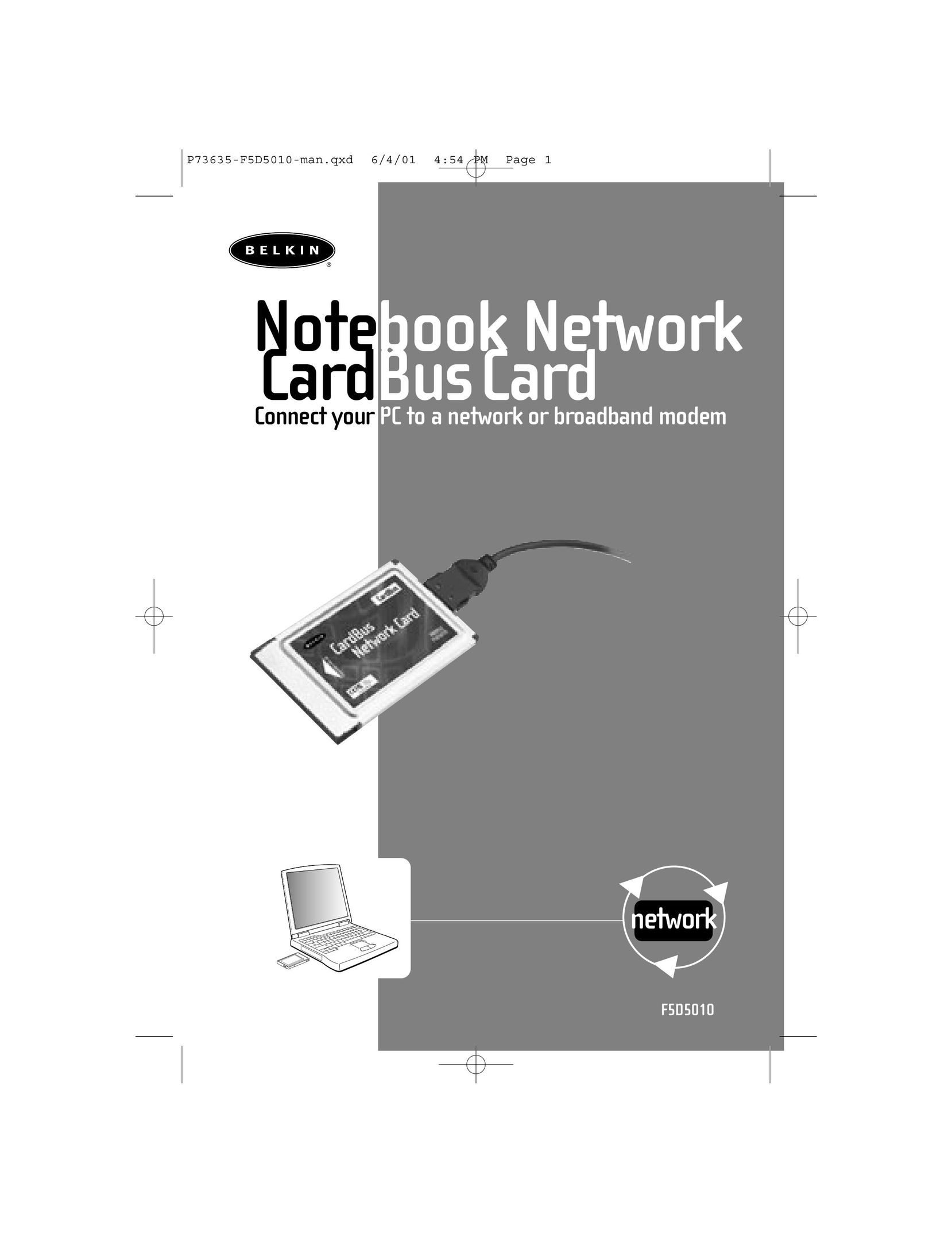 Belkin F5D5010 Network Card User Manual