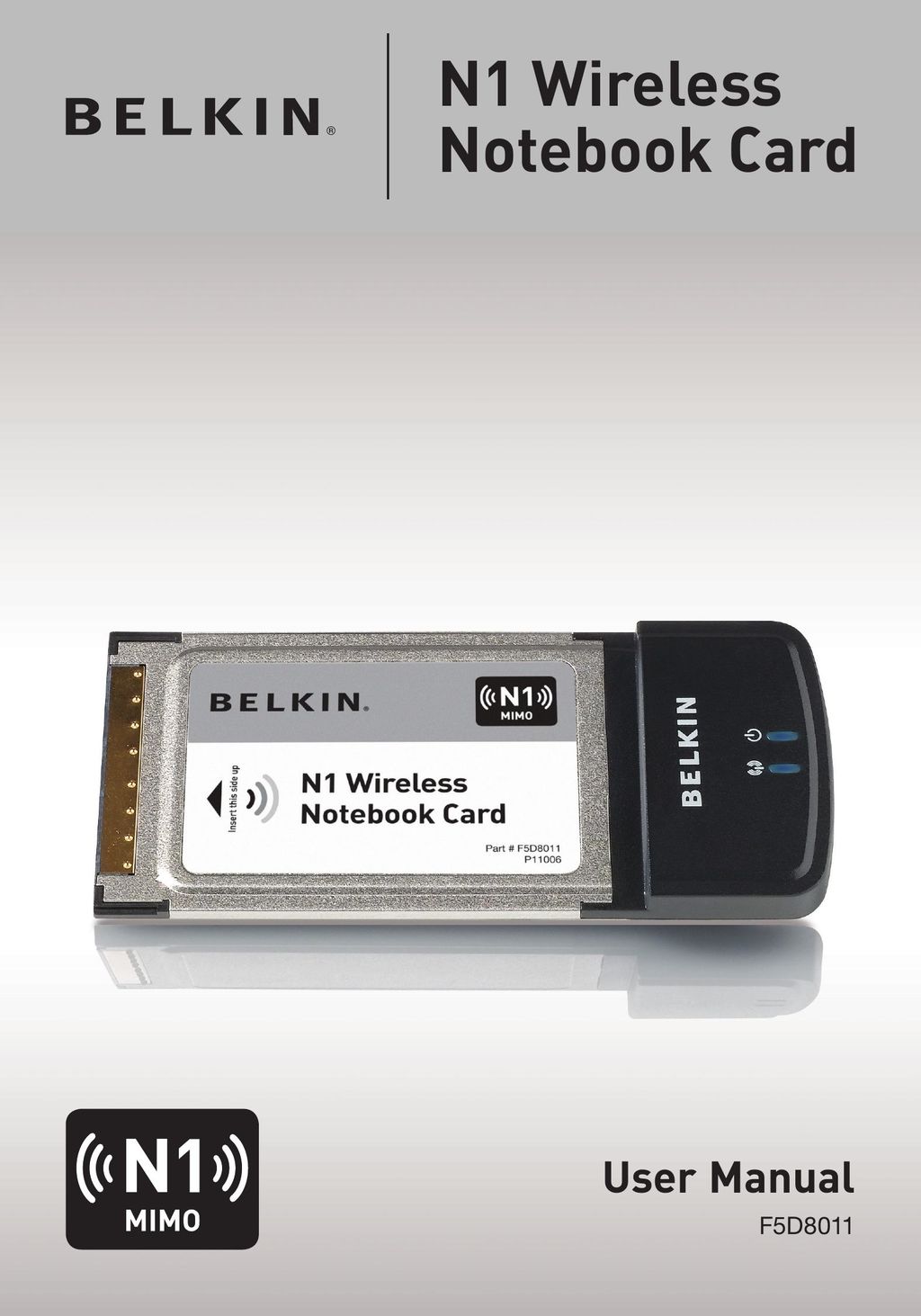 Belkin F5D8011 Network Card User Manual