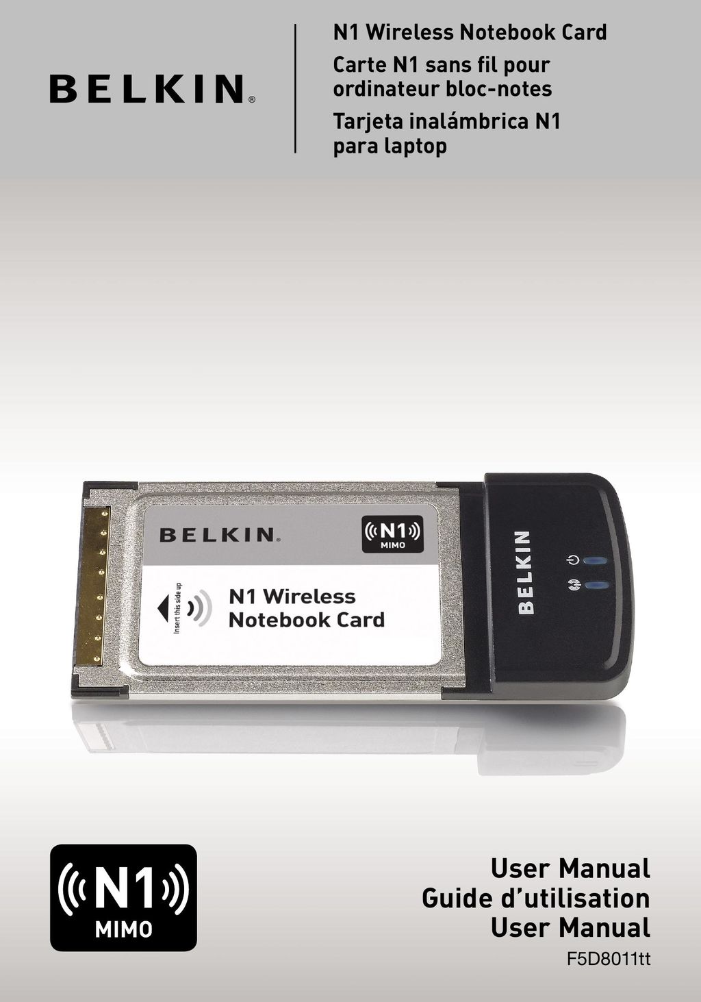 Belkin F5D8011tt Network Card User Manual