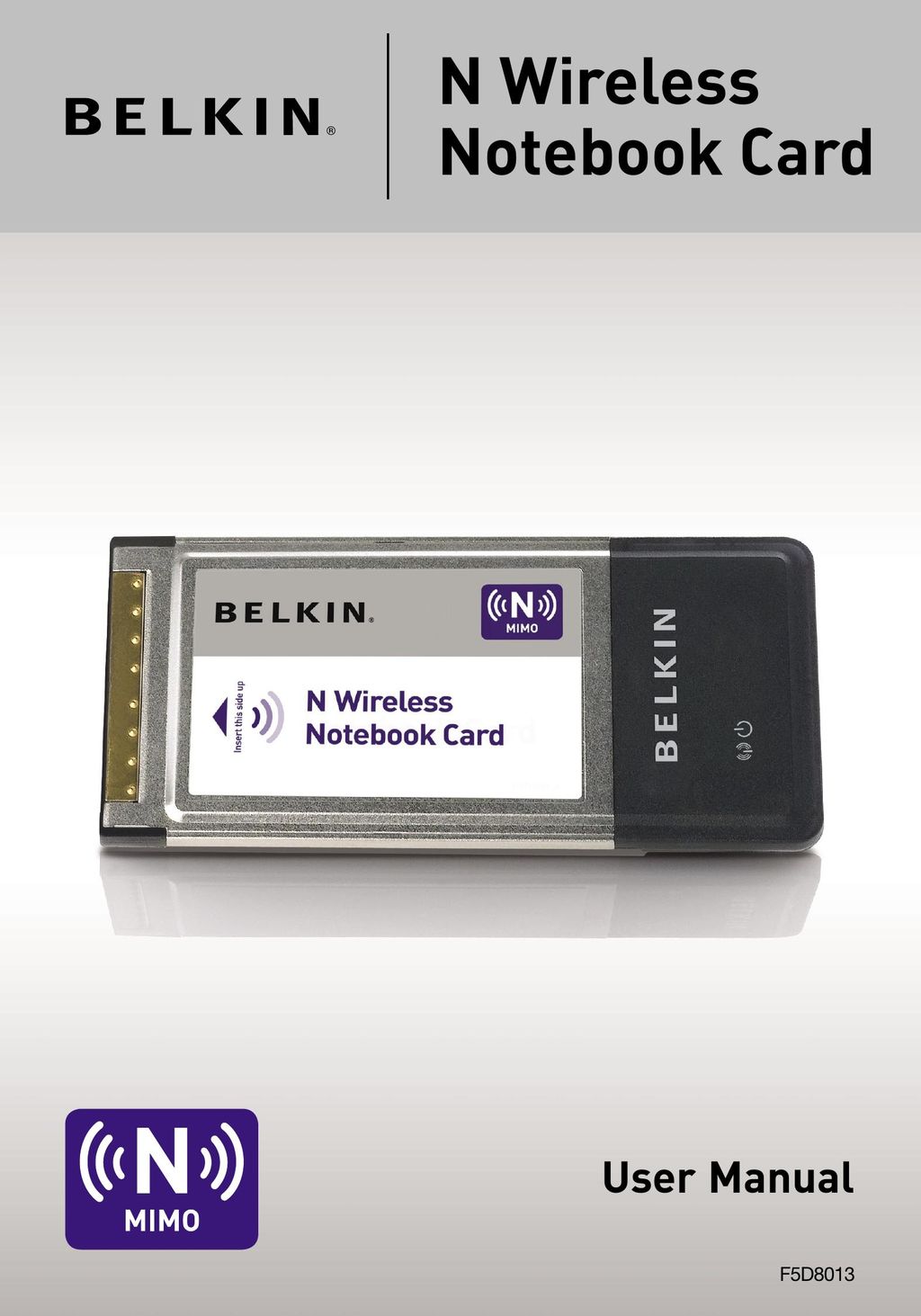 Belkin F5D8013 Network Card User Manual
