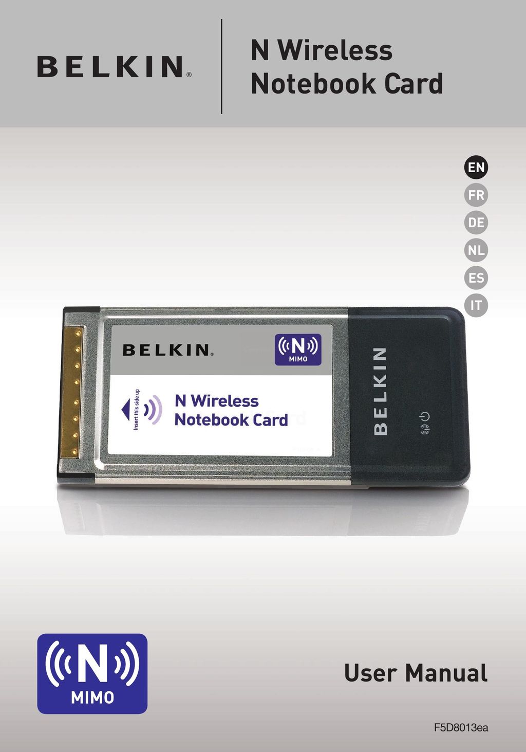 Belkin F5D8013EA Network Card User Manual