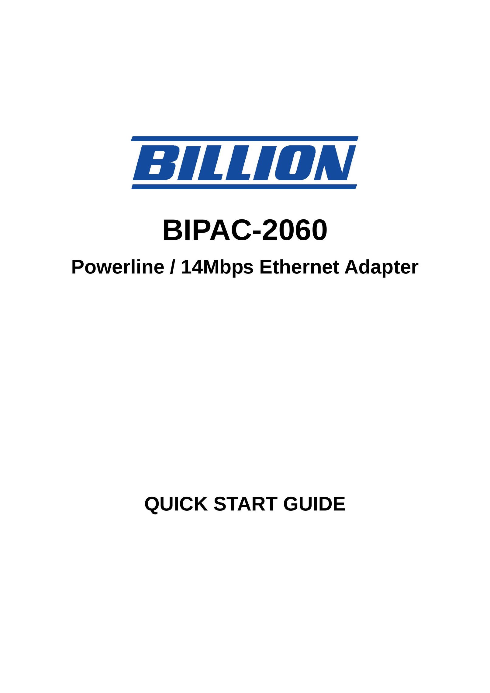Billion Electric Company BIPAC-2060 Network Card User Manual