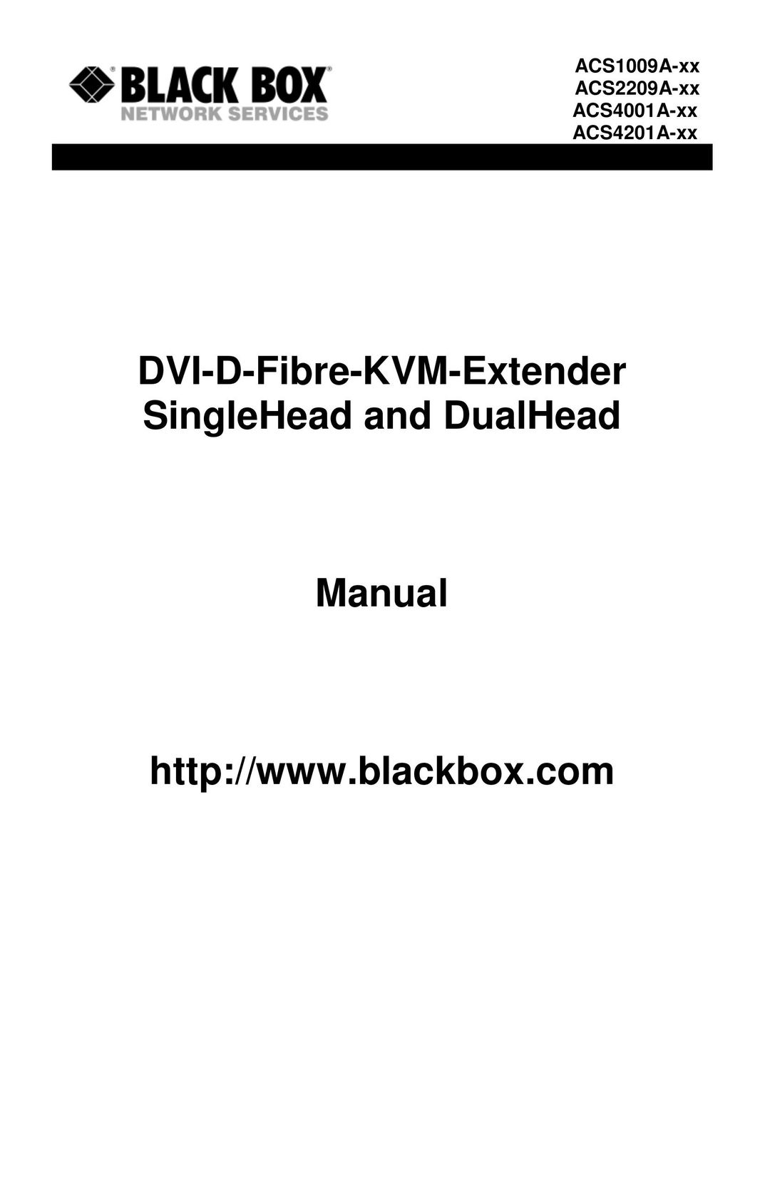 Black Box ACS1009A-xx Network Card User Manual