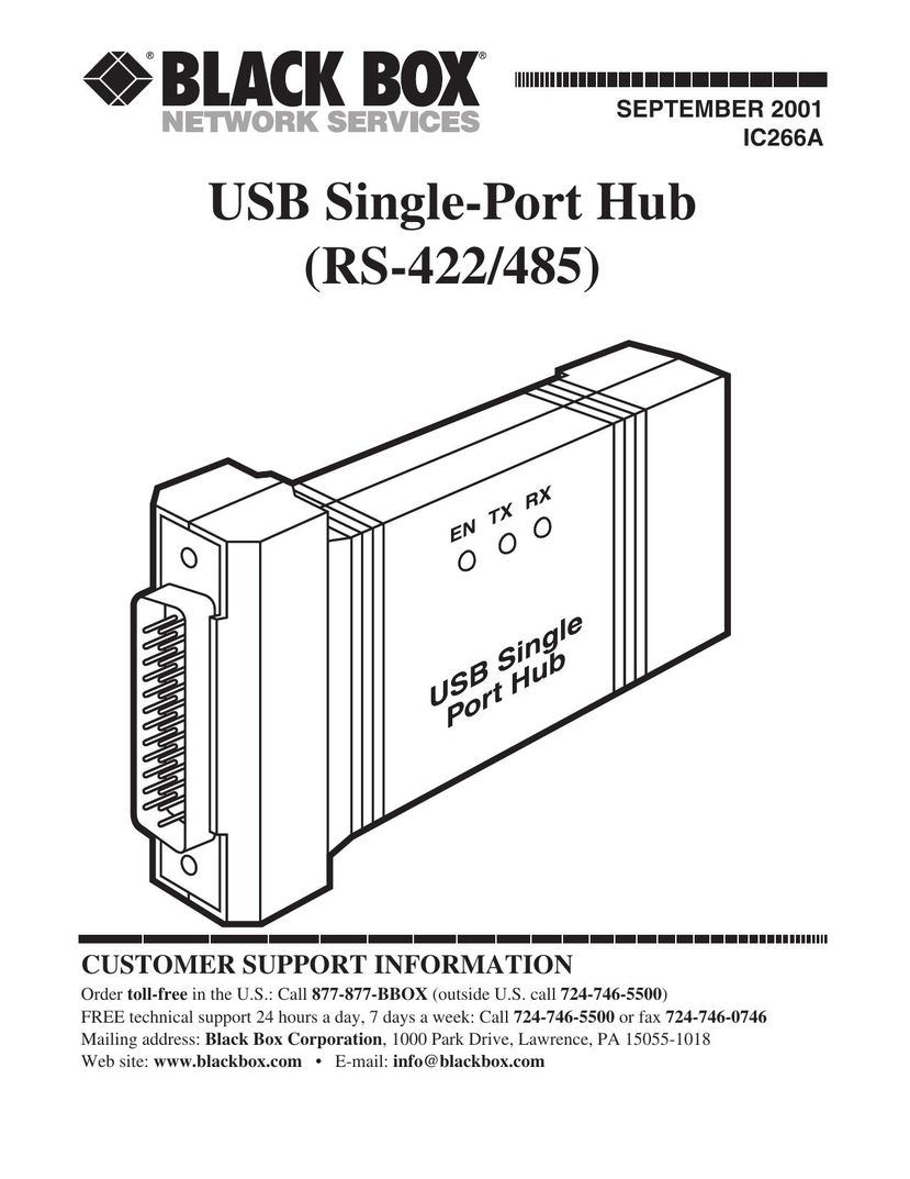 Black Box IC266A Network Card User Manual
