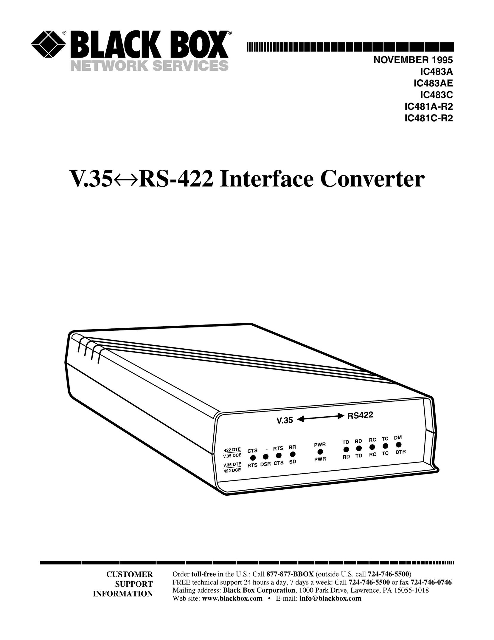 Black Box IC481A-R2 Network Card User Manual