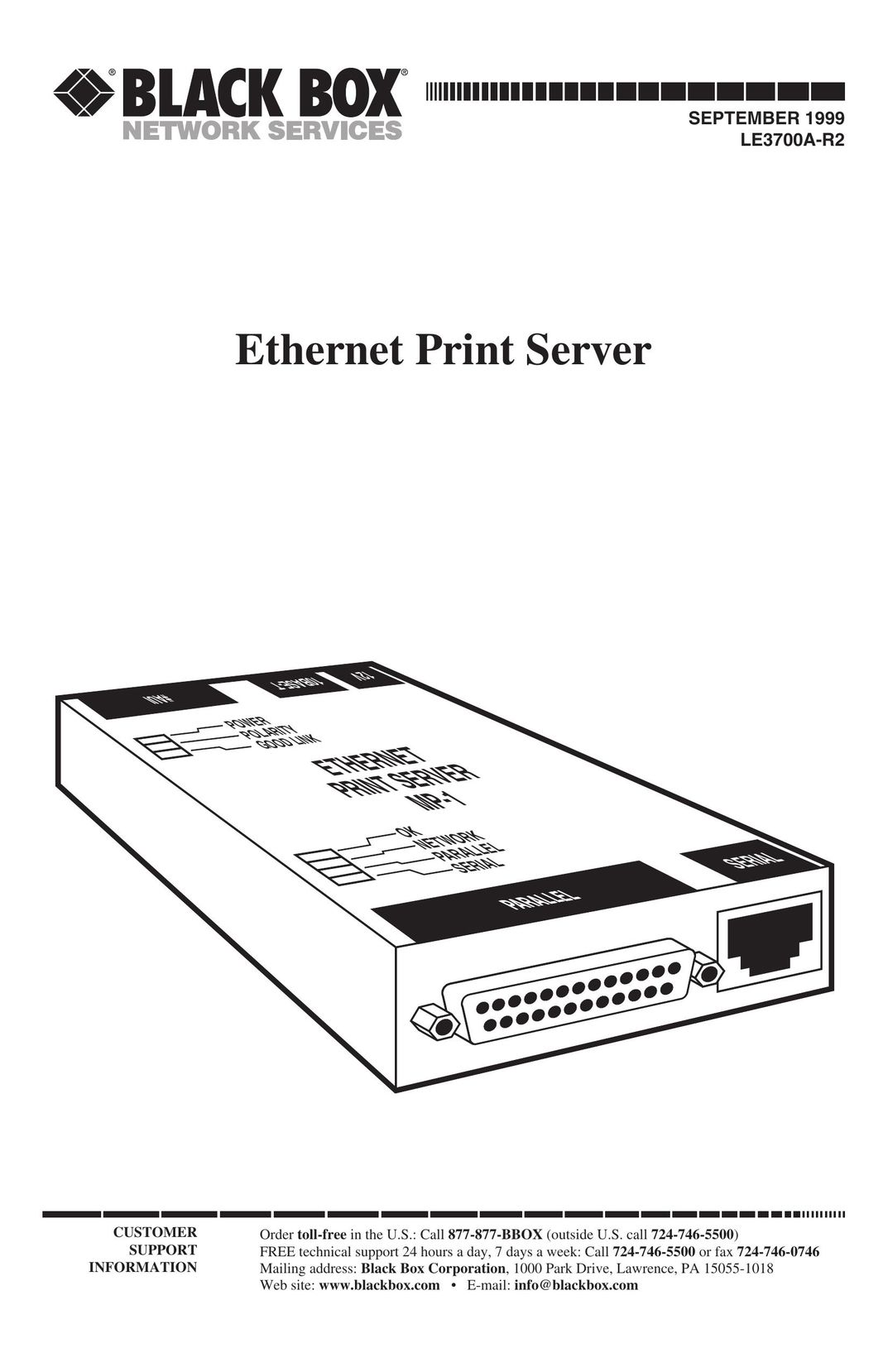 Black Box LE3700A-R2 Network Card User Manual