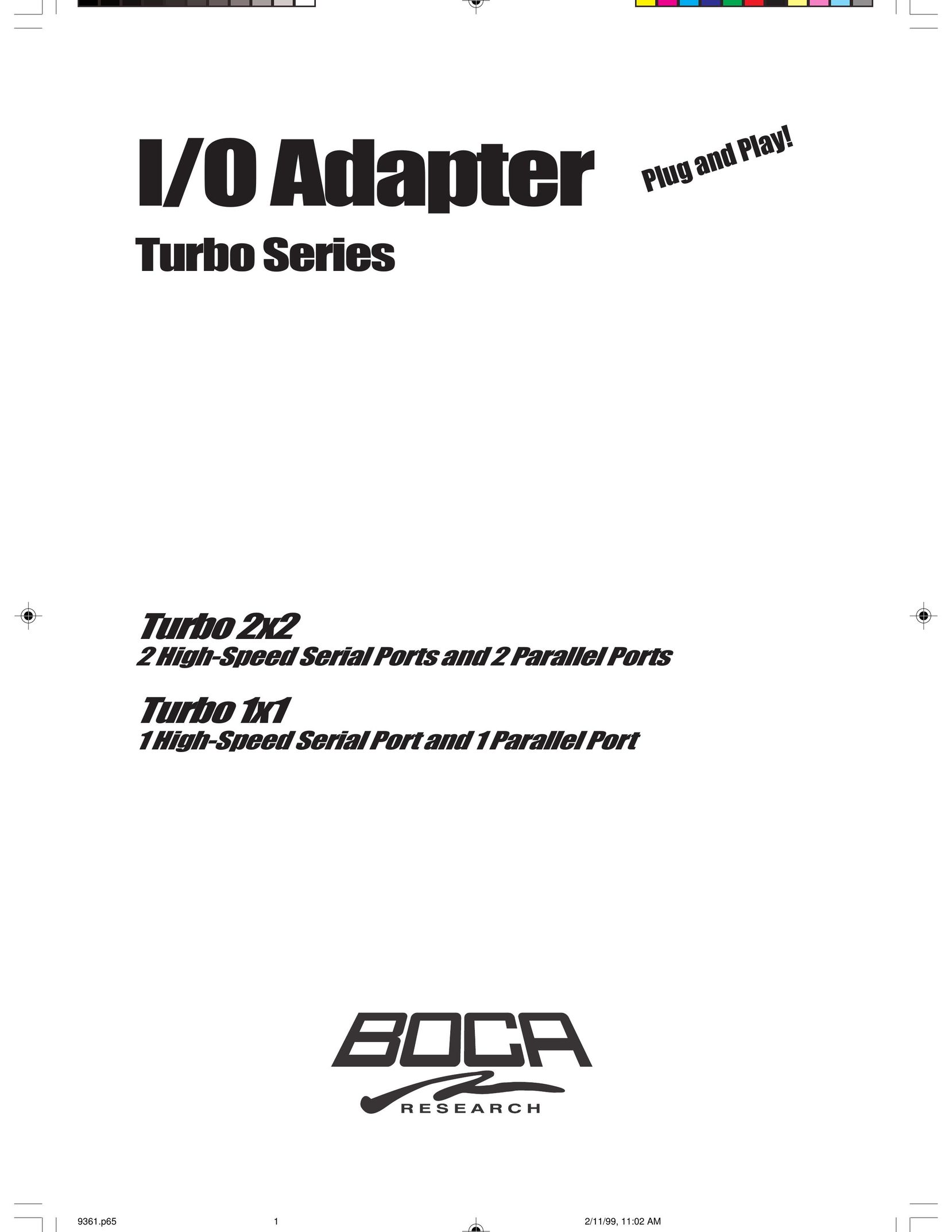 Boca Research Turbo1x1 Network Card User Manual