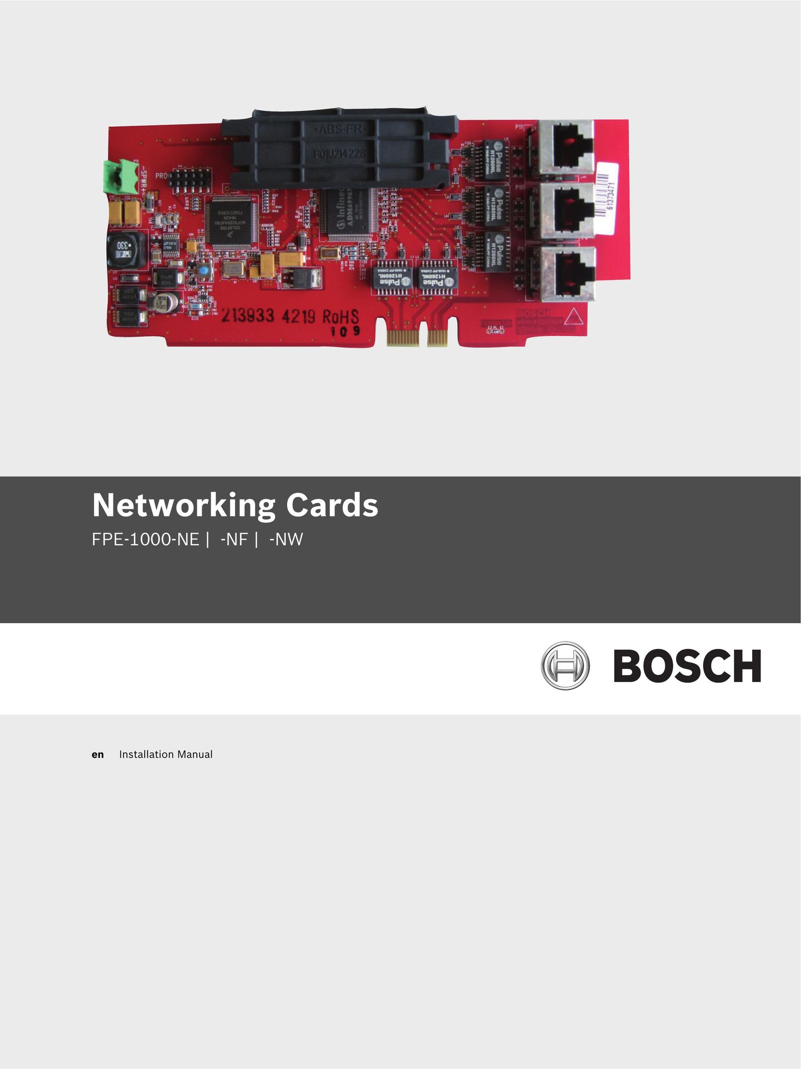 Bosch Appliances FPE-1000-NW Network Card User Manual