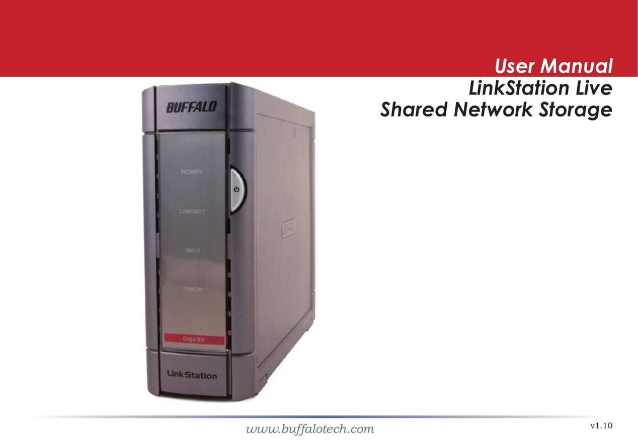 Buffalo Technology LinkStation Live Shared Network Storage Network Card User Manual