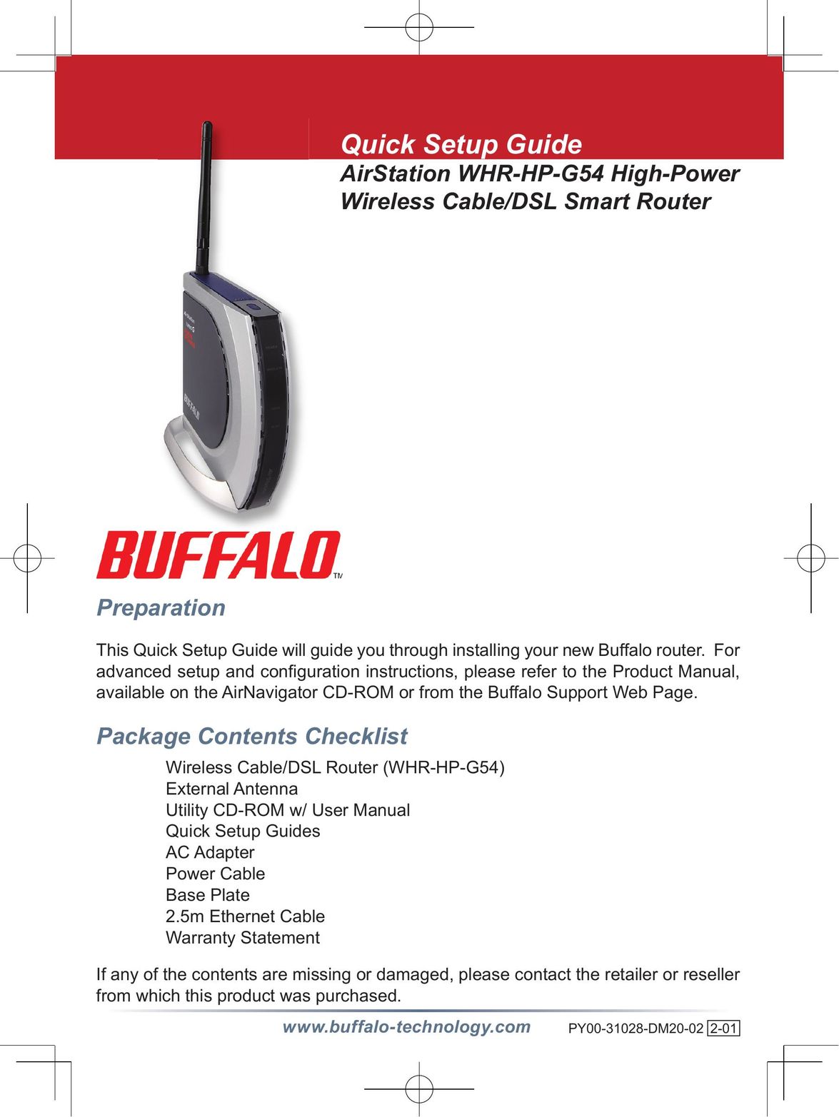Buffalo Technology WHR-HP-G54 Network Card User Manual
