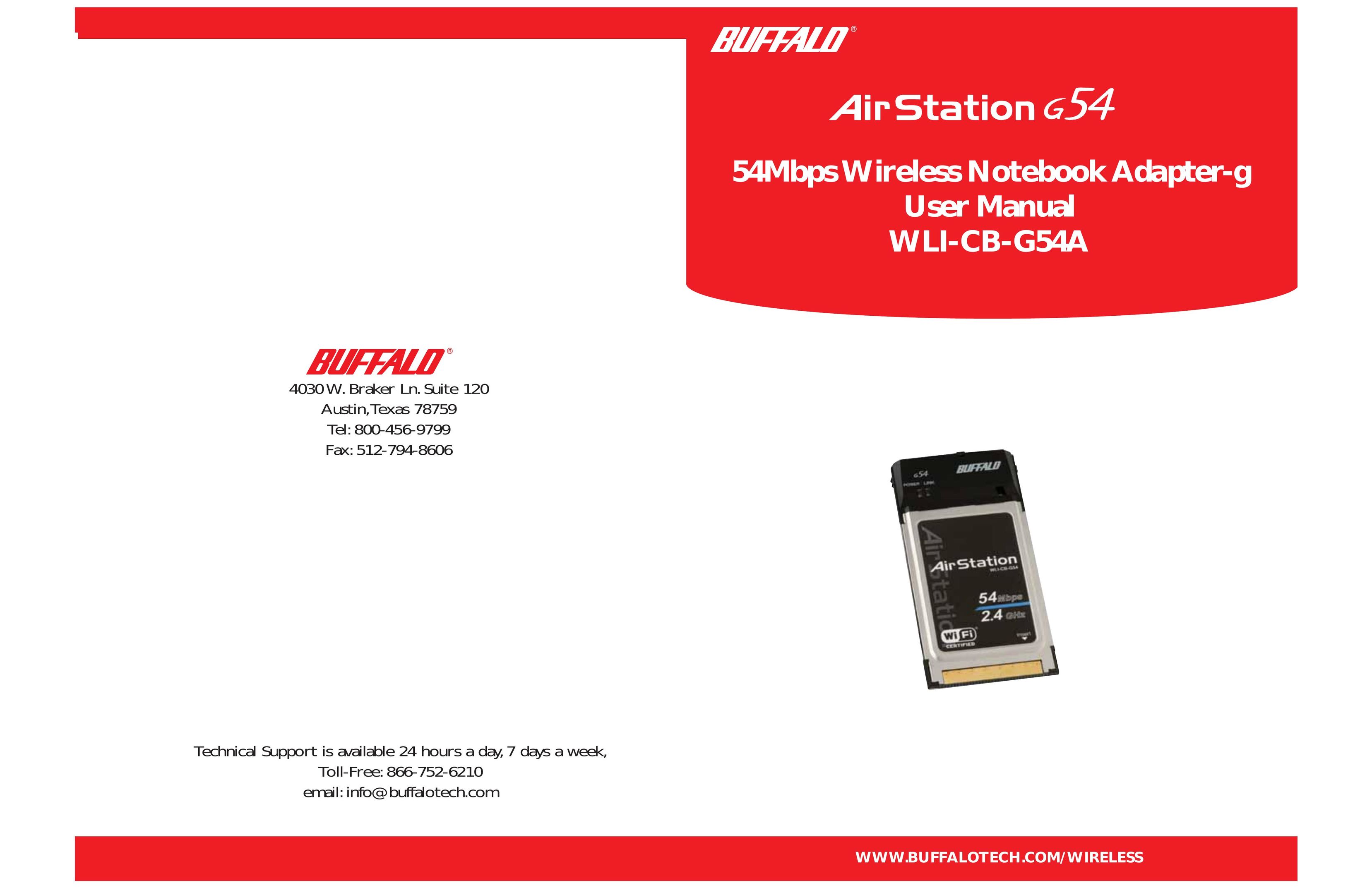 Buffalo Technology WLI-CB-G54A Network Card User Manual
