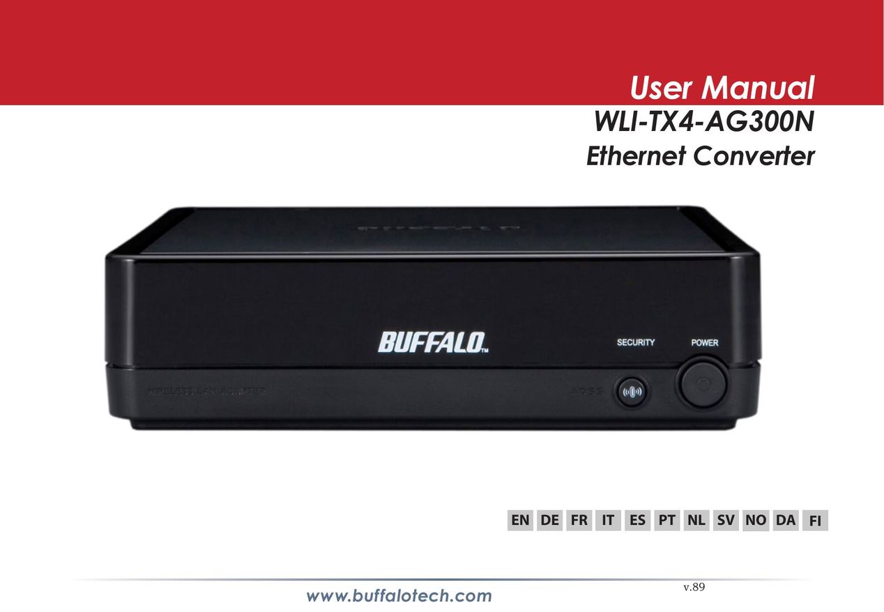 Buffalo Technology WLI-TX4-AG300N Network Card User Manual