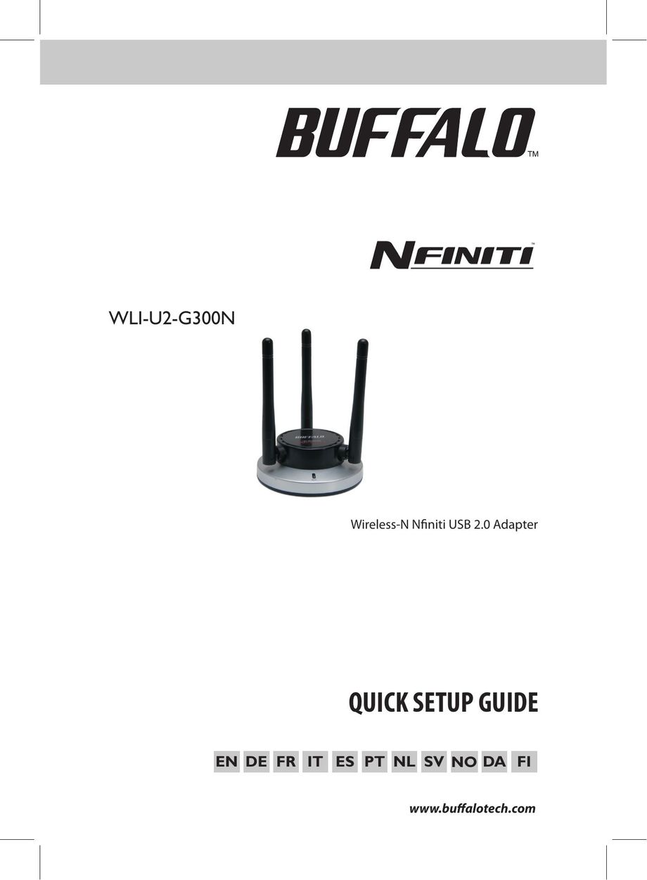 Buffalo Technology WLI-U2-G300N Network Card User Manual
