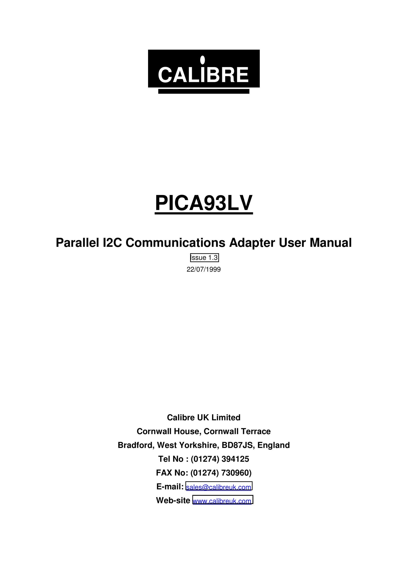 Calibre UK PICA93LV Network Card User Manual