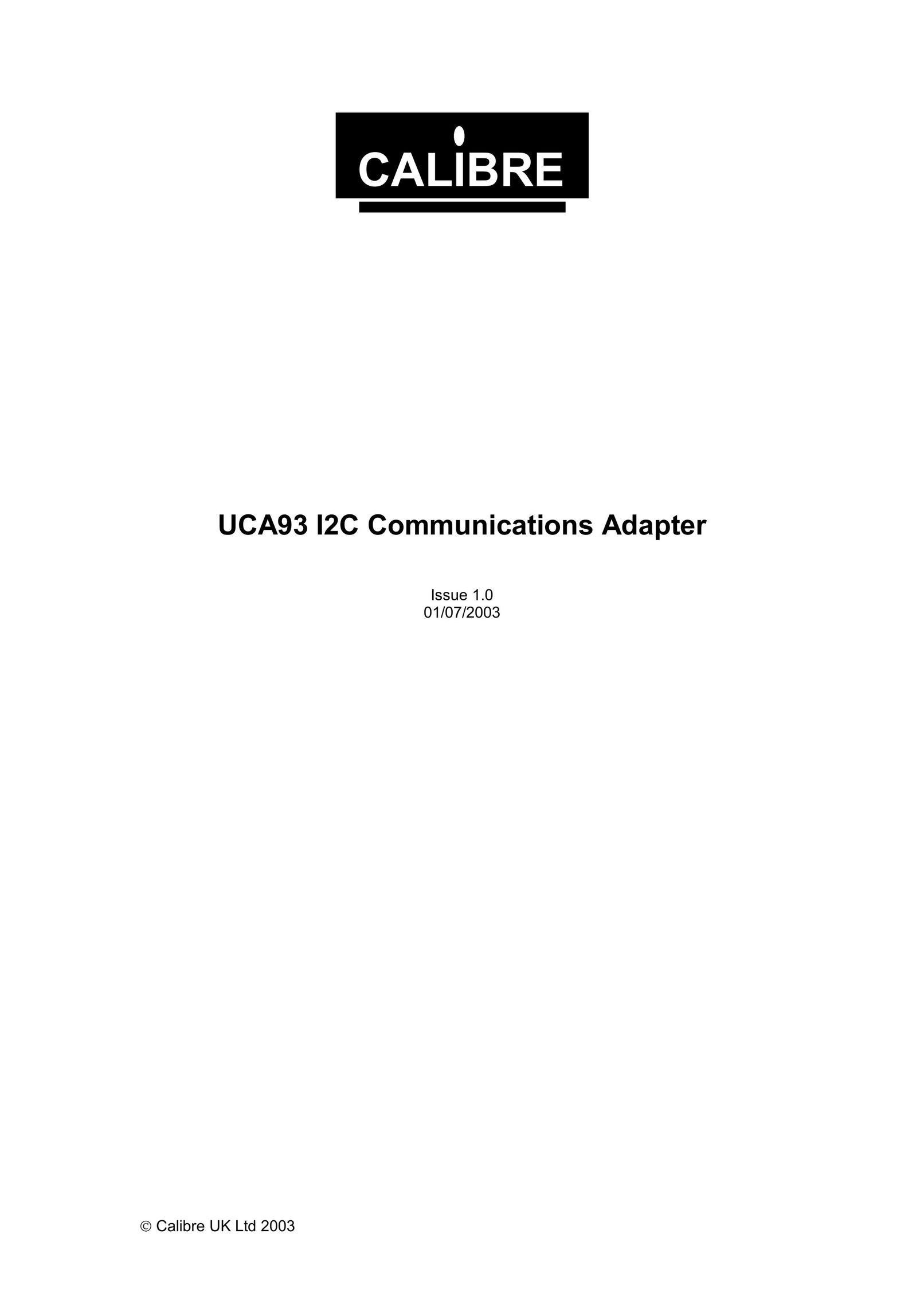 Calibre UK UCA93 Network Card User Manual