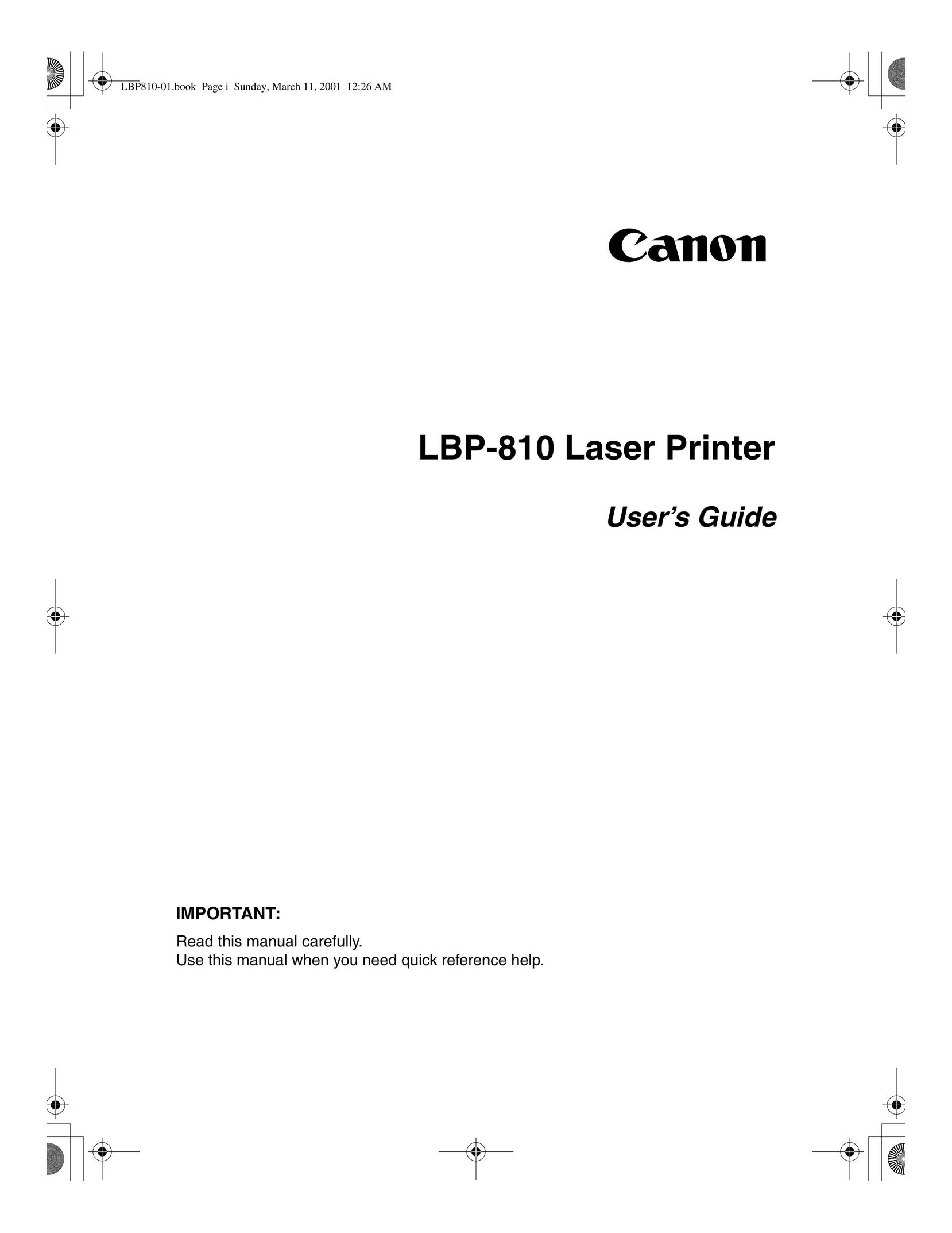 Canon LBP-810 Network Card User Manual