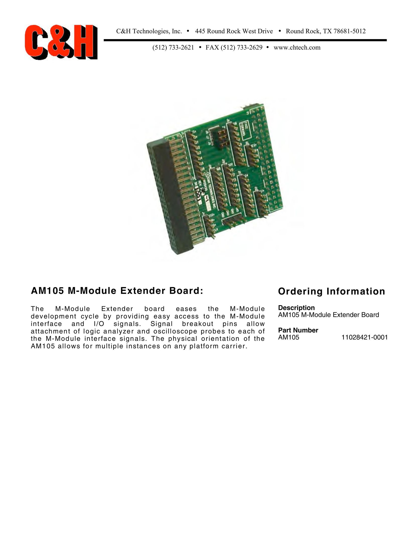 CH Tech AM105 Network Card User Manual