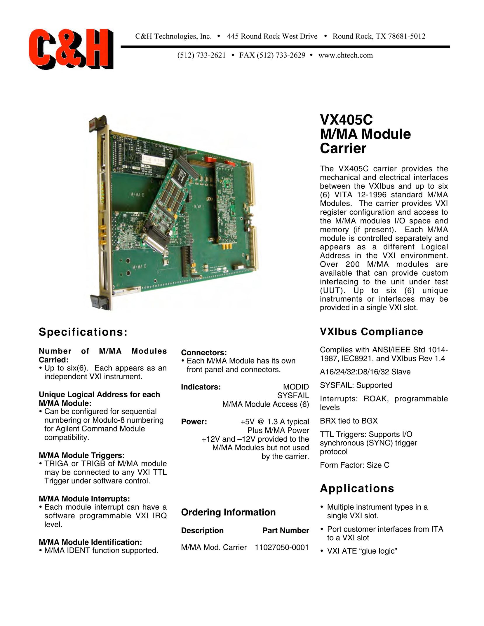 CH Tech VX405C Network Card User Manual