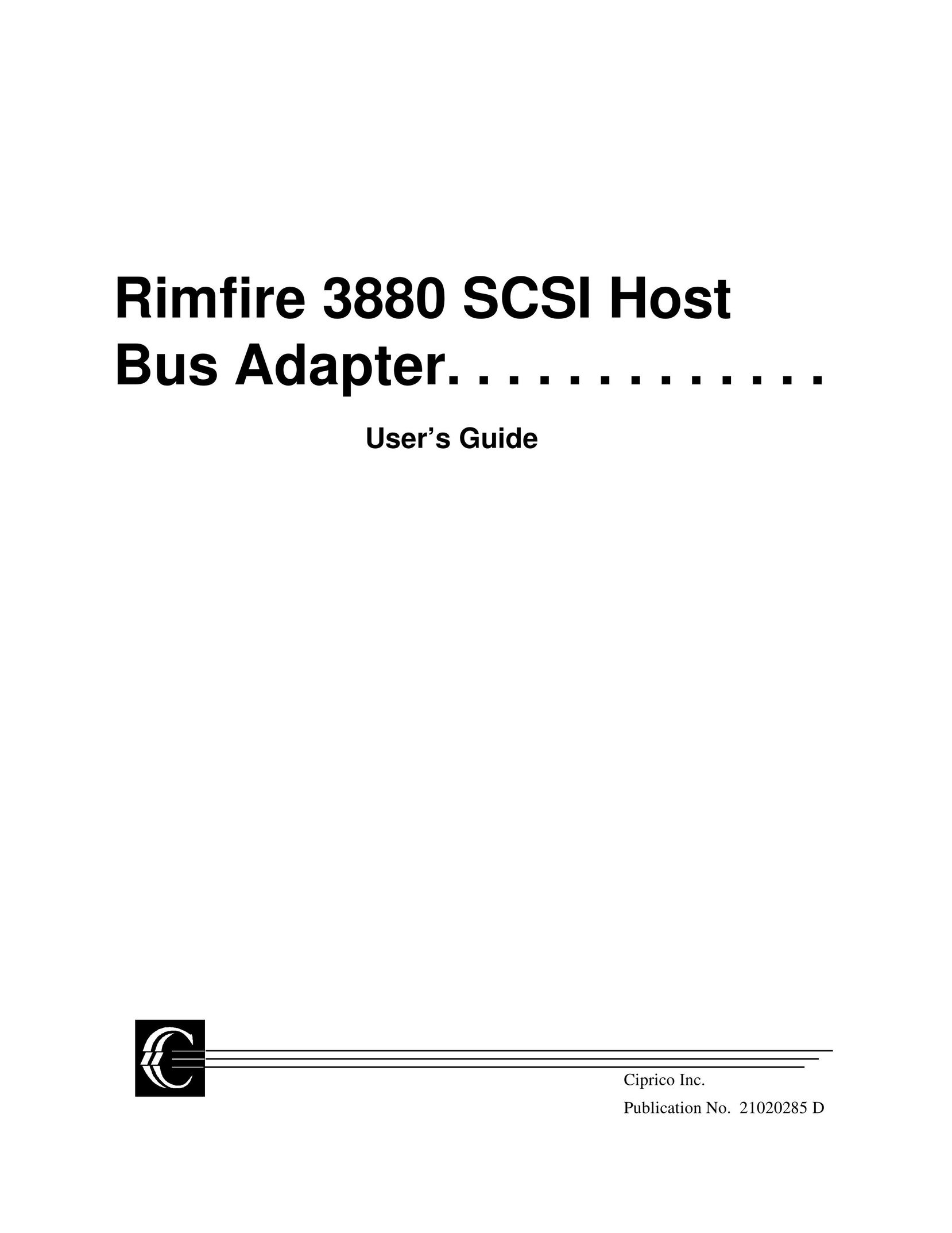 Ciprico Rimfire 3880 Network Card User Manual